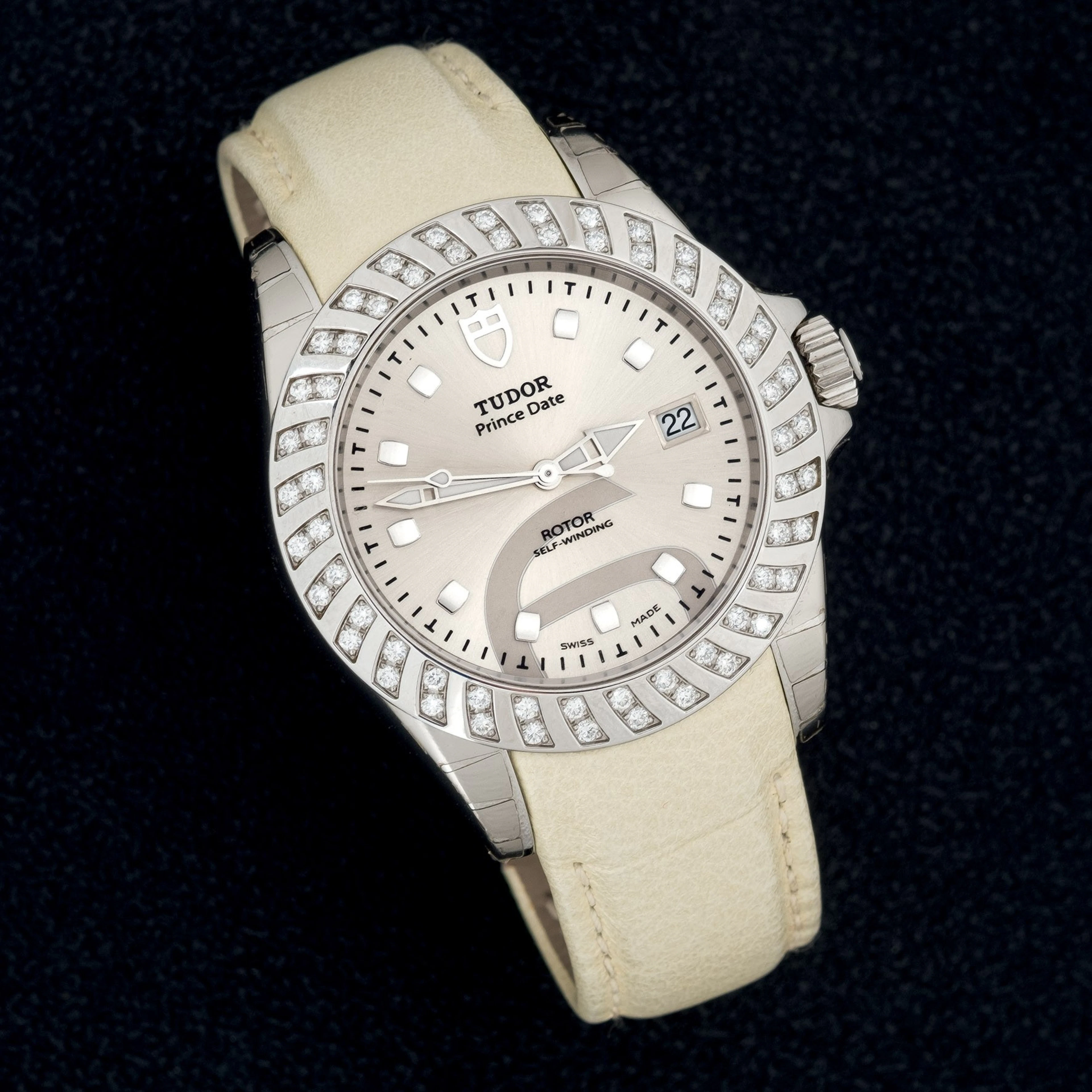 Tudor Prince Date de acero y diamantes
