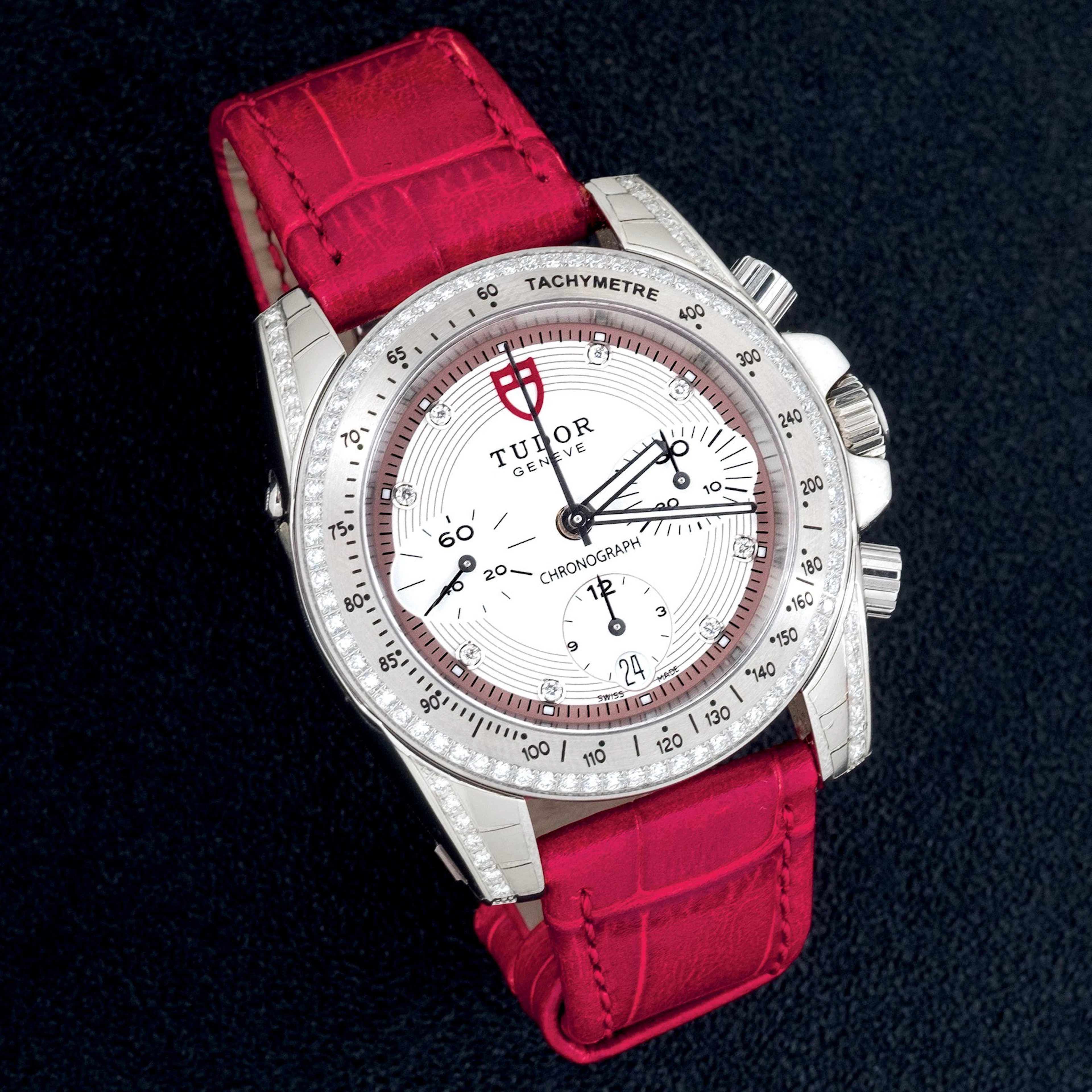 Tudor Chrono con diamantes. Ref: 20310