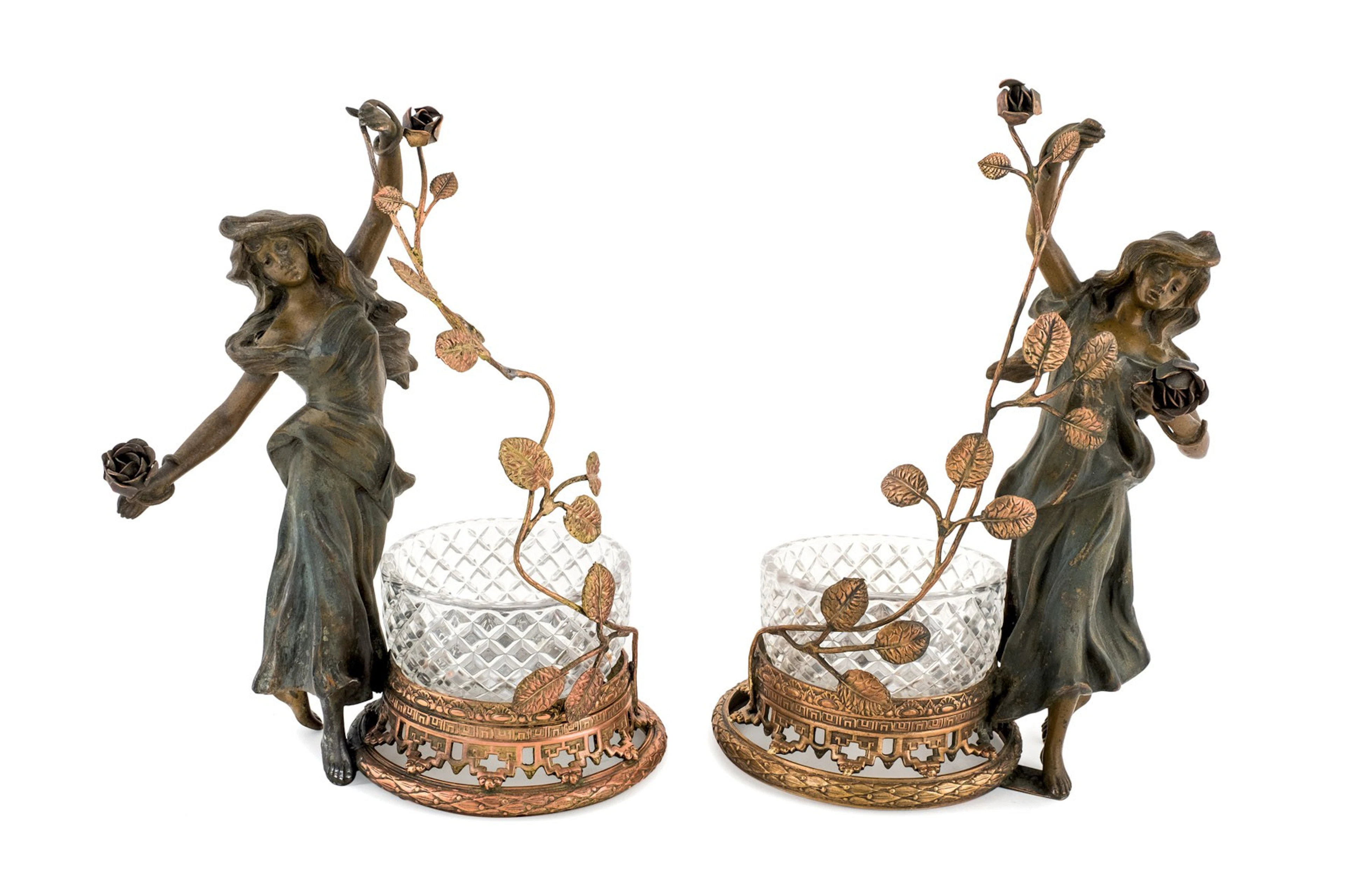 Dos centros modernistas de bronce. Francia S. XIX