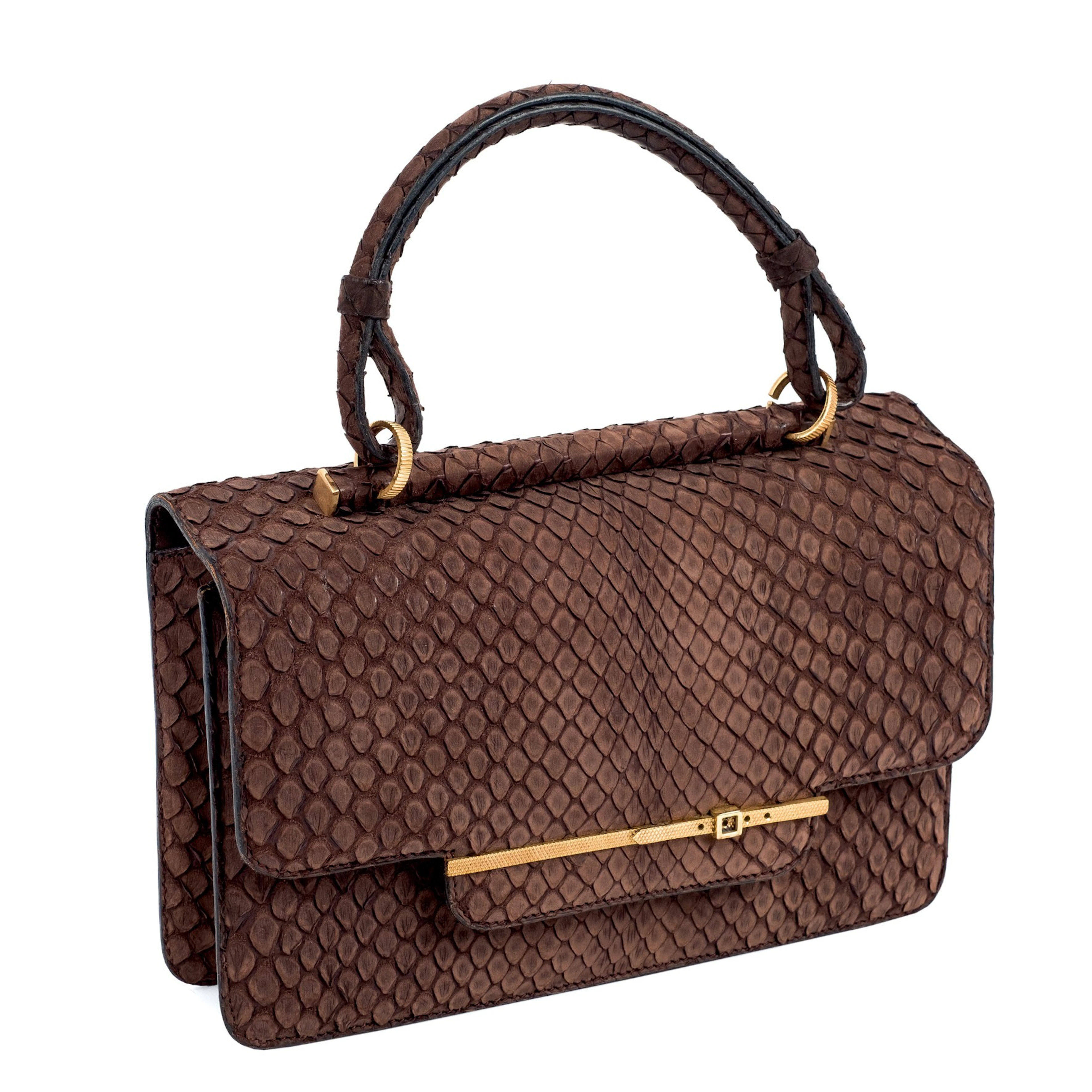 Bolso de Loewe de serpiente. Años 60-70.