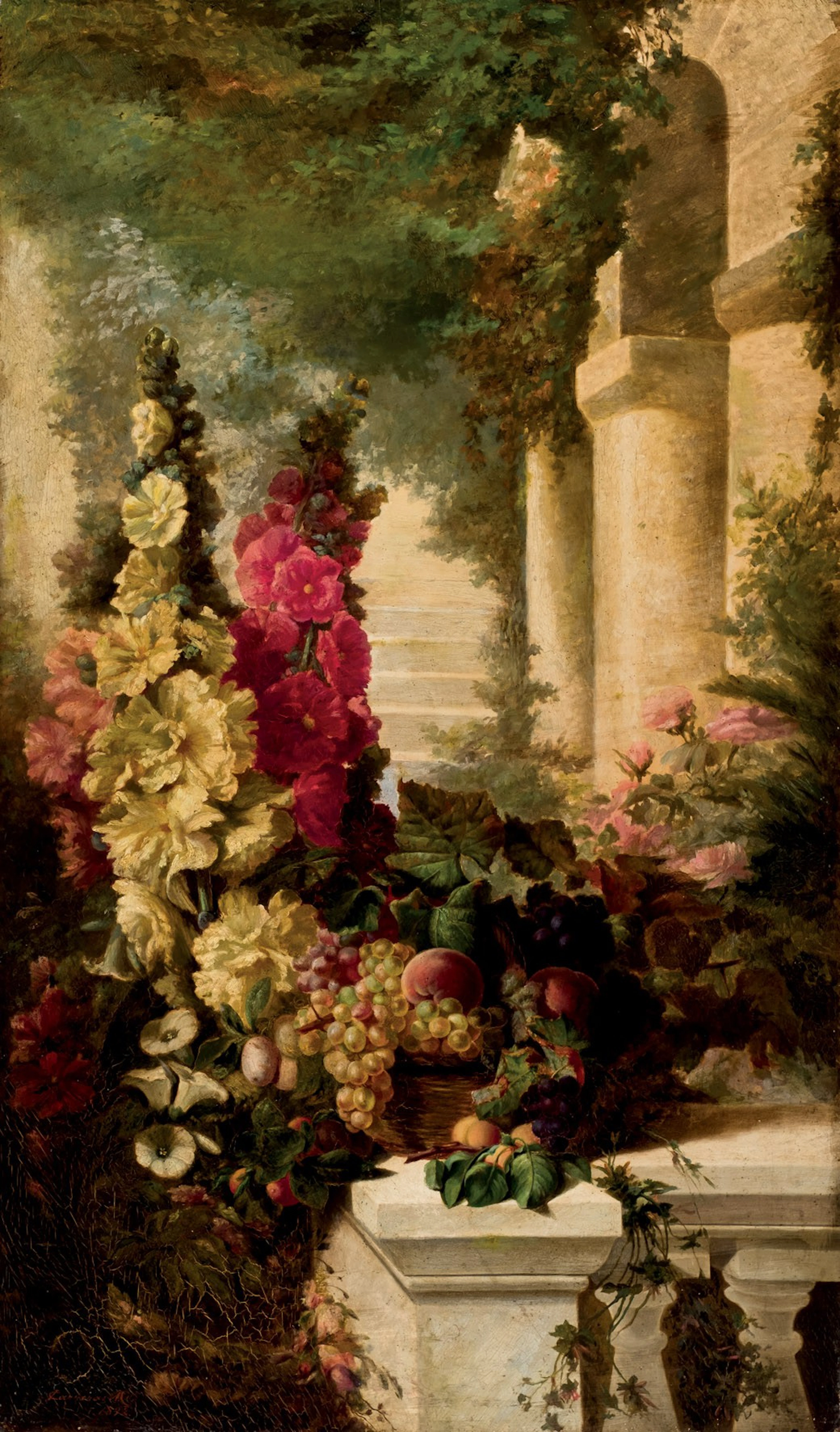 *M. Carreras. Rincón en el jardín