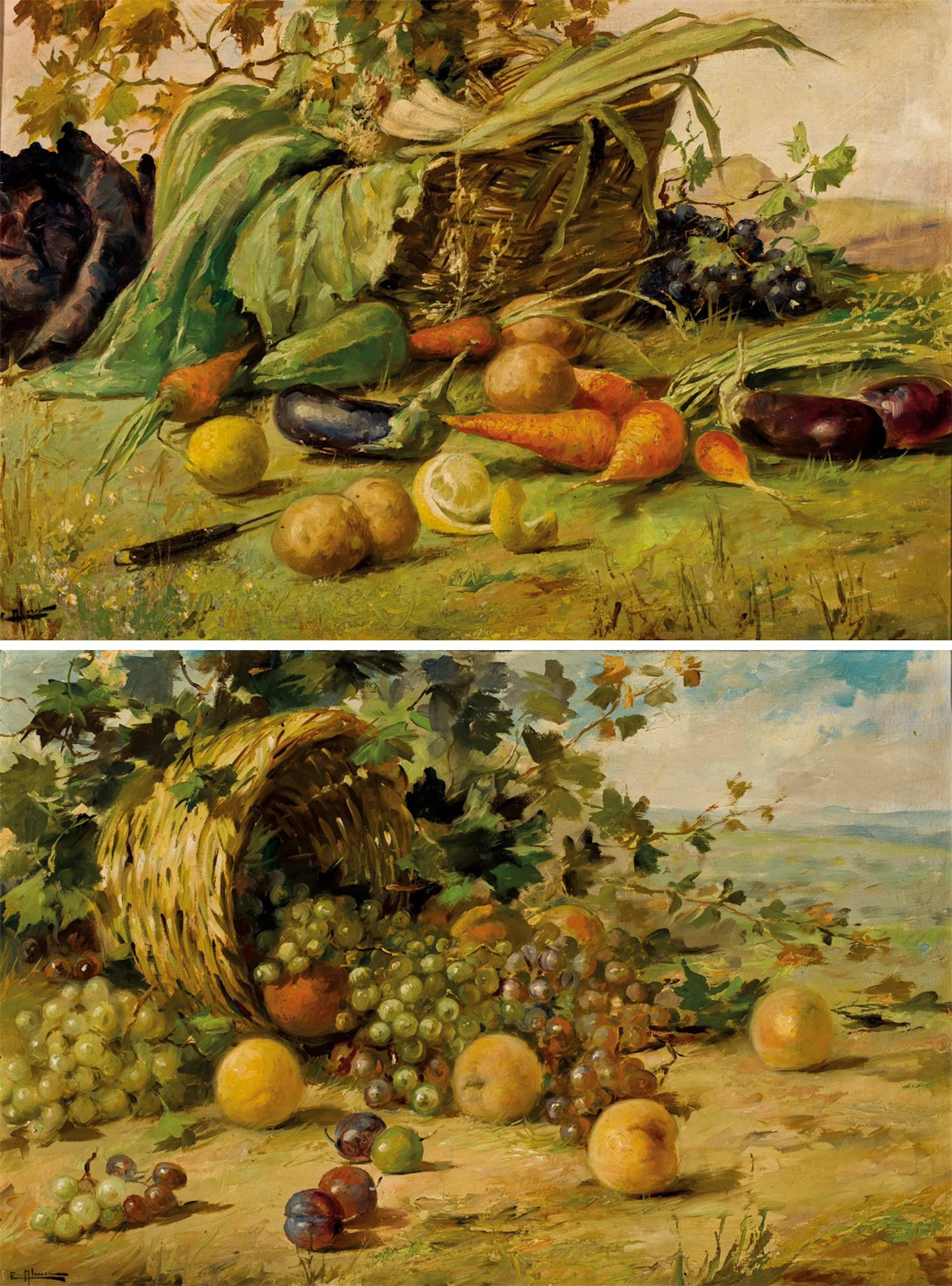 *E. Álvarez. Pareja de bodegones