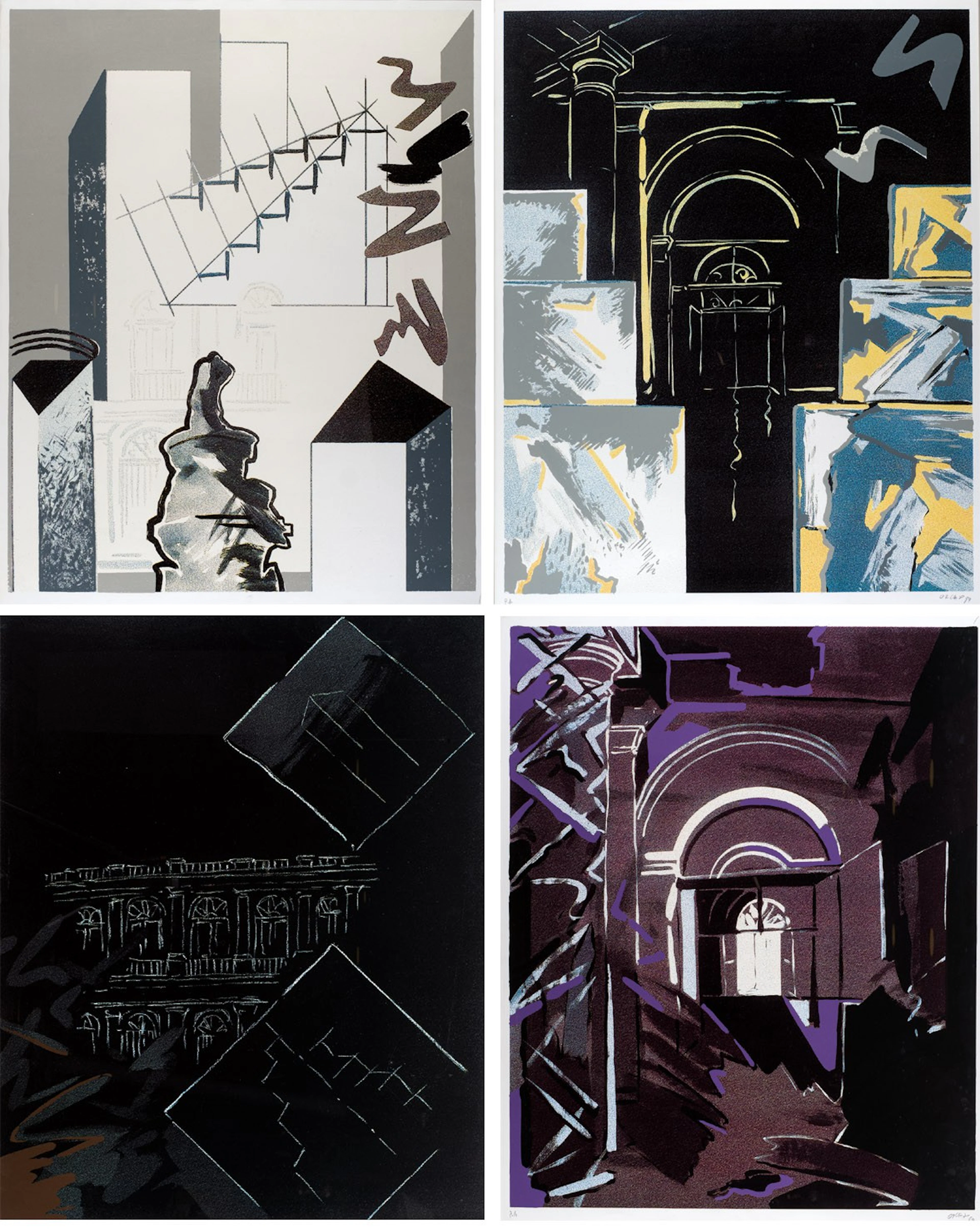 Ángel Orcajo. Cuatro serigrafías