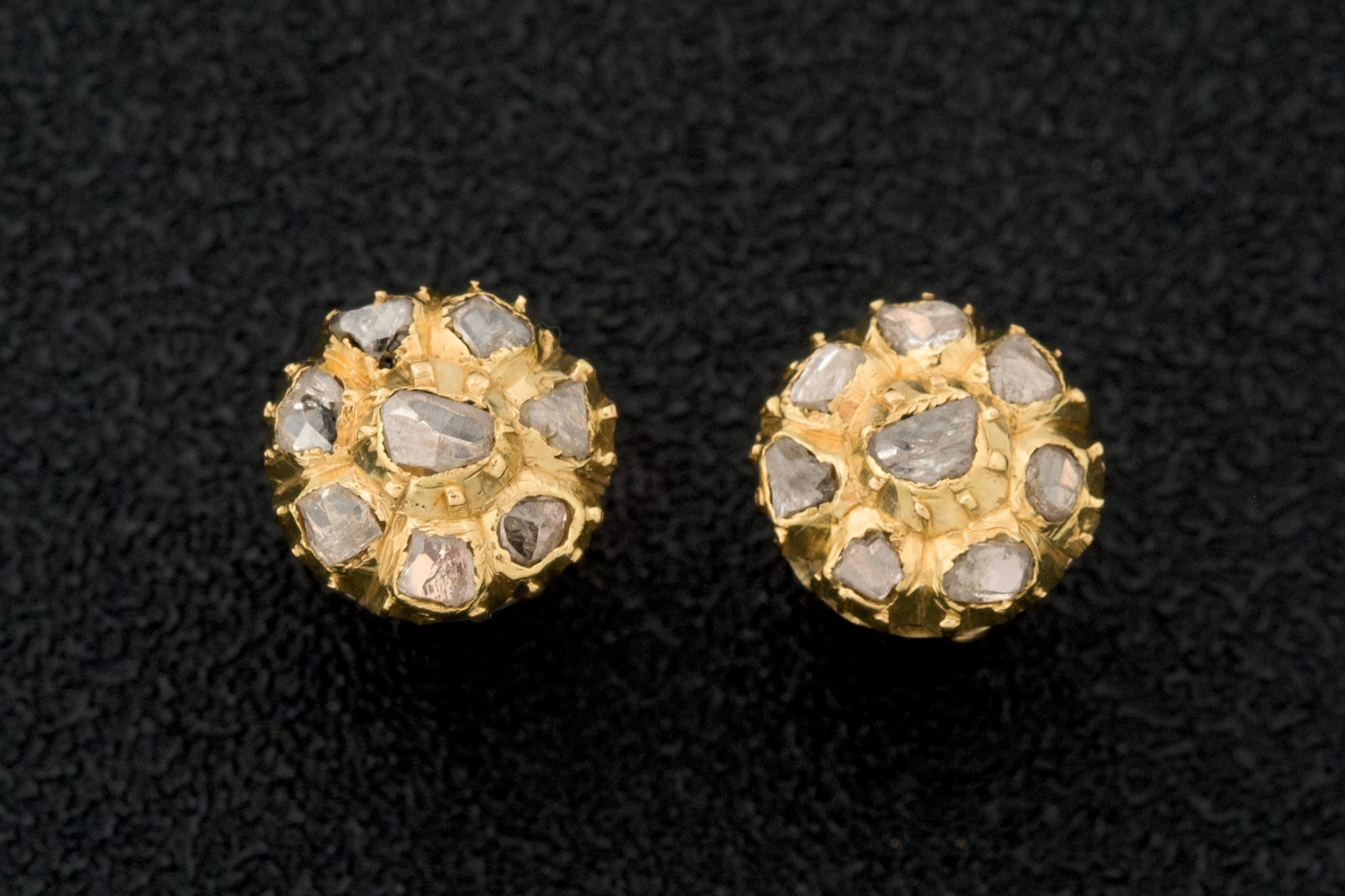 Pendientes rosetones de diamantes