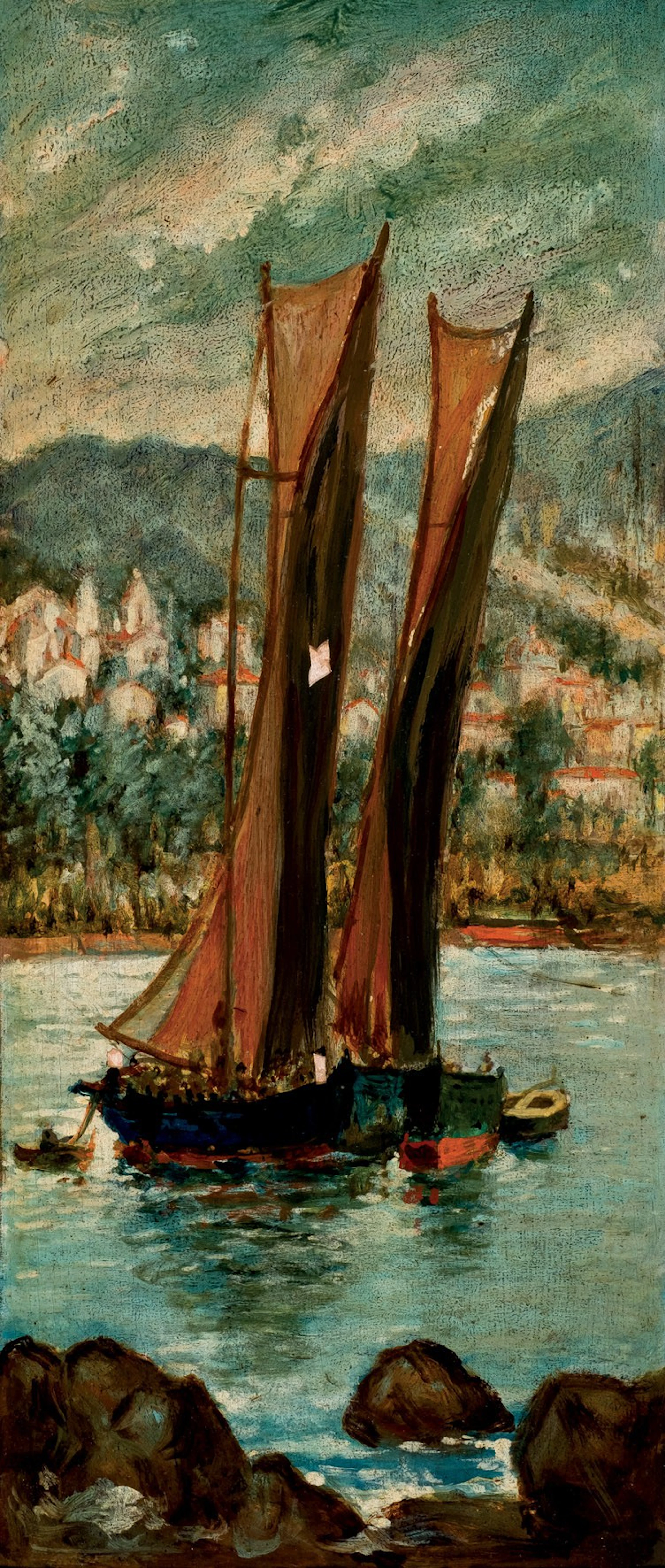 Adriano Bordellini Livetti. Barcos en el río