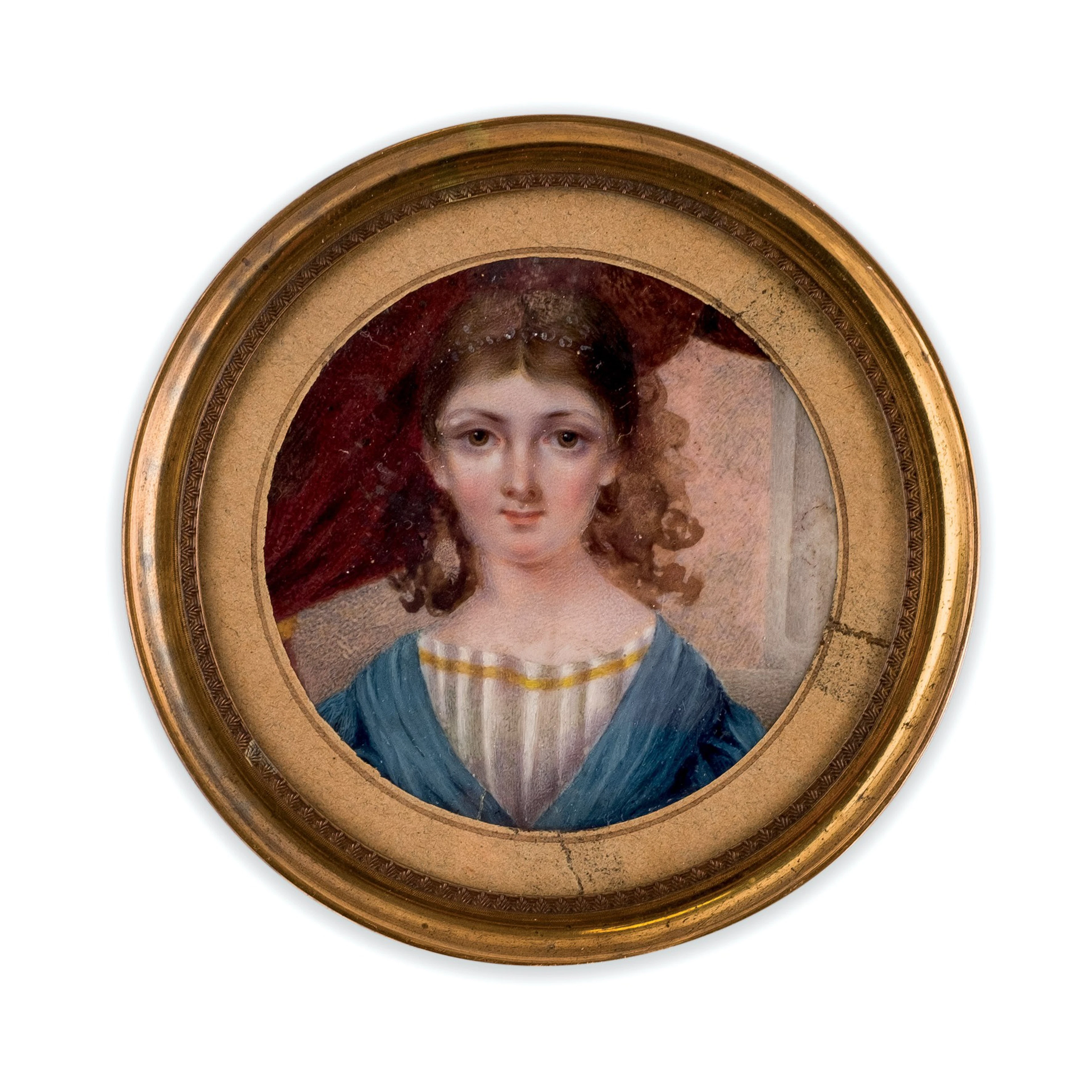 Miniatura sobre marfil. Escuela Española S. XIX