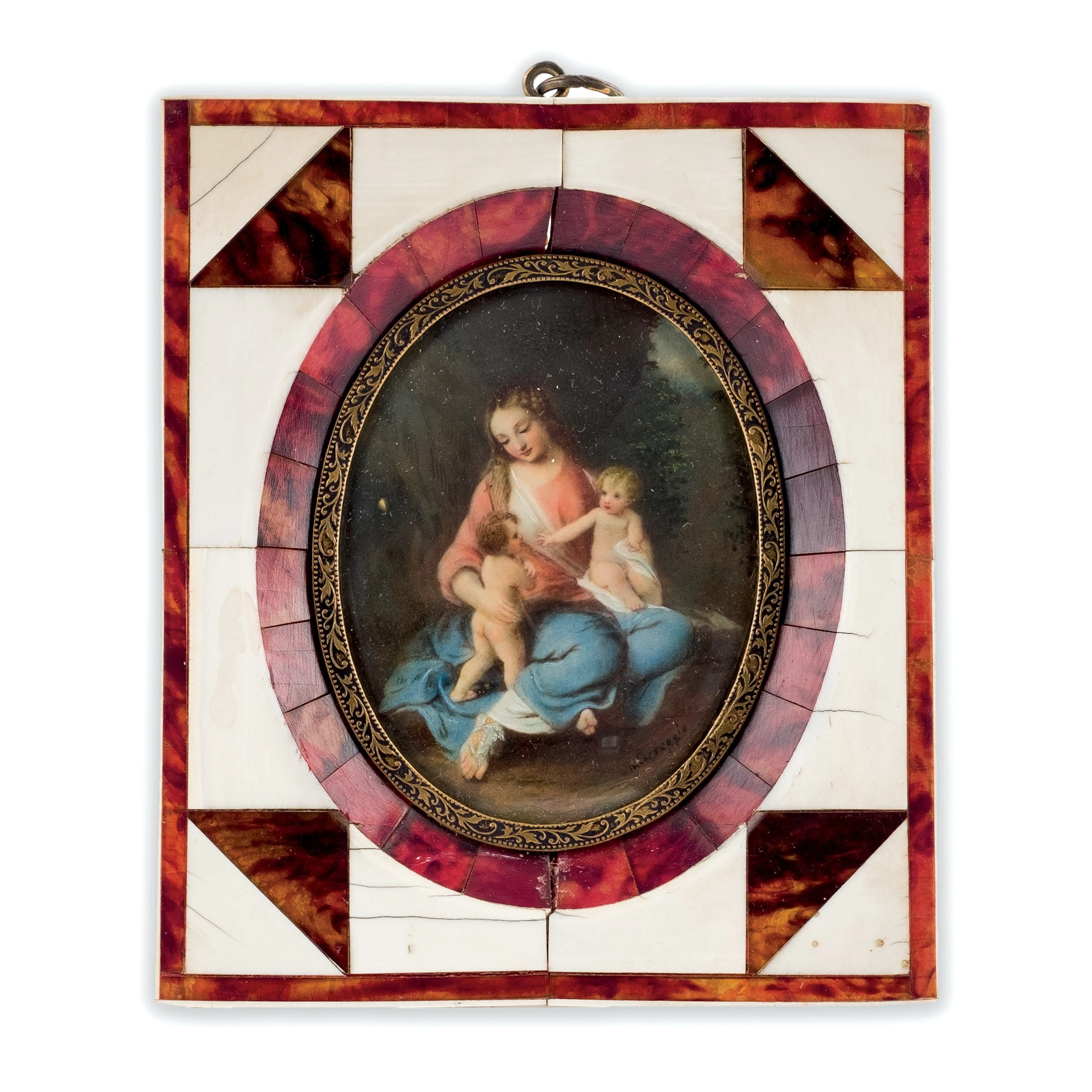 Miniatura sobre marfil. Escuela Italiana S. XIX