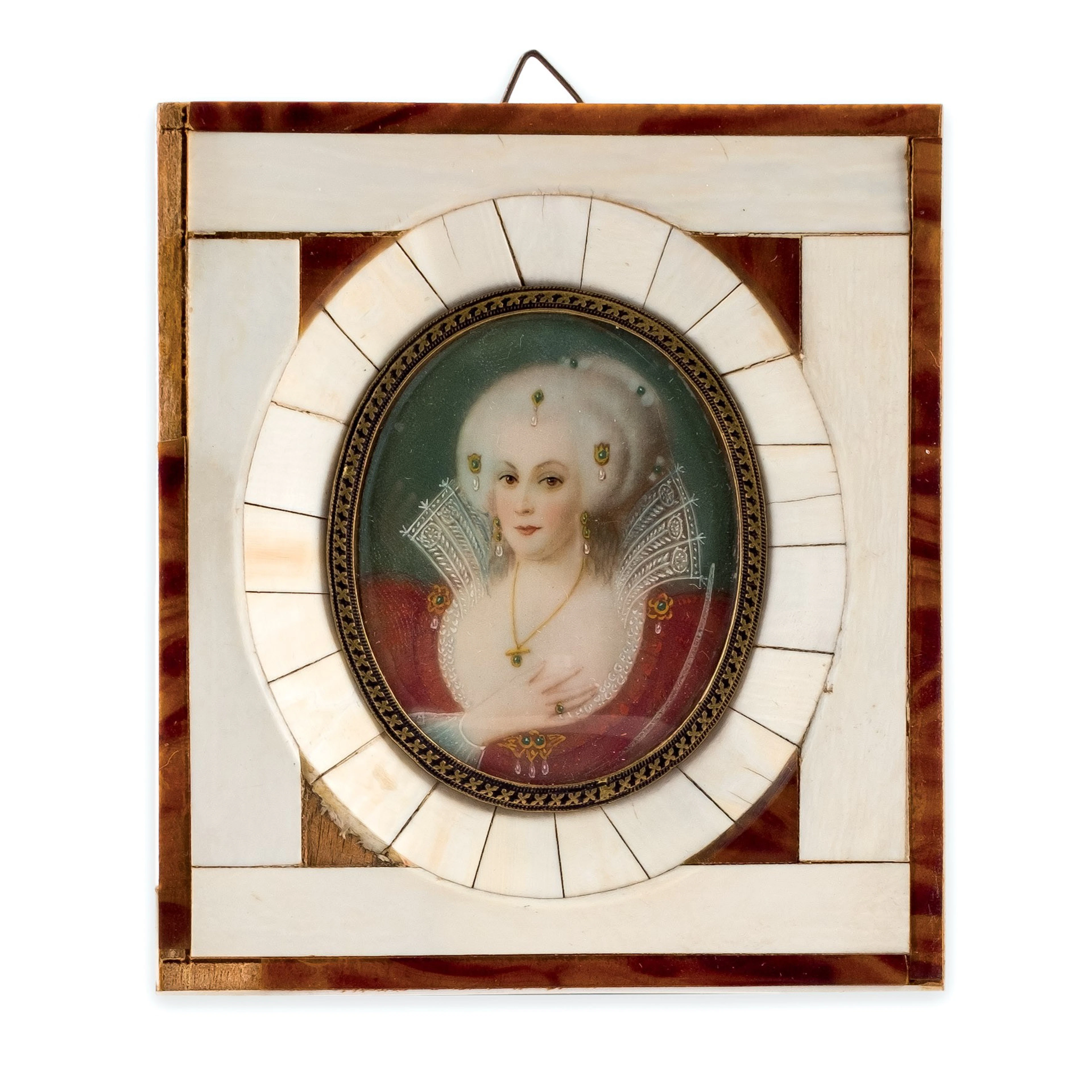 Miniatura sobre marfil. Escuela Inglesa S. XIX