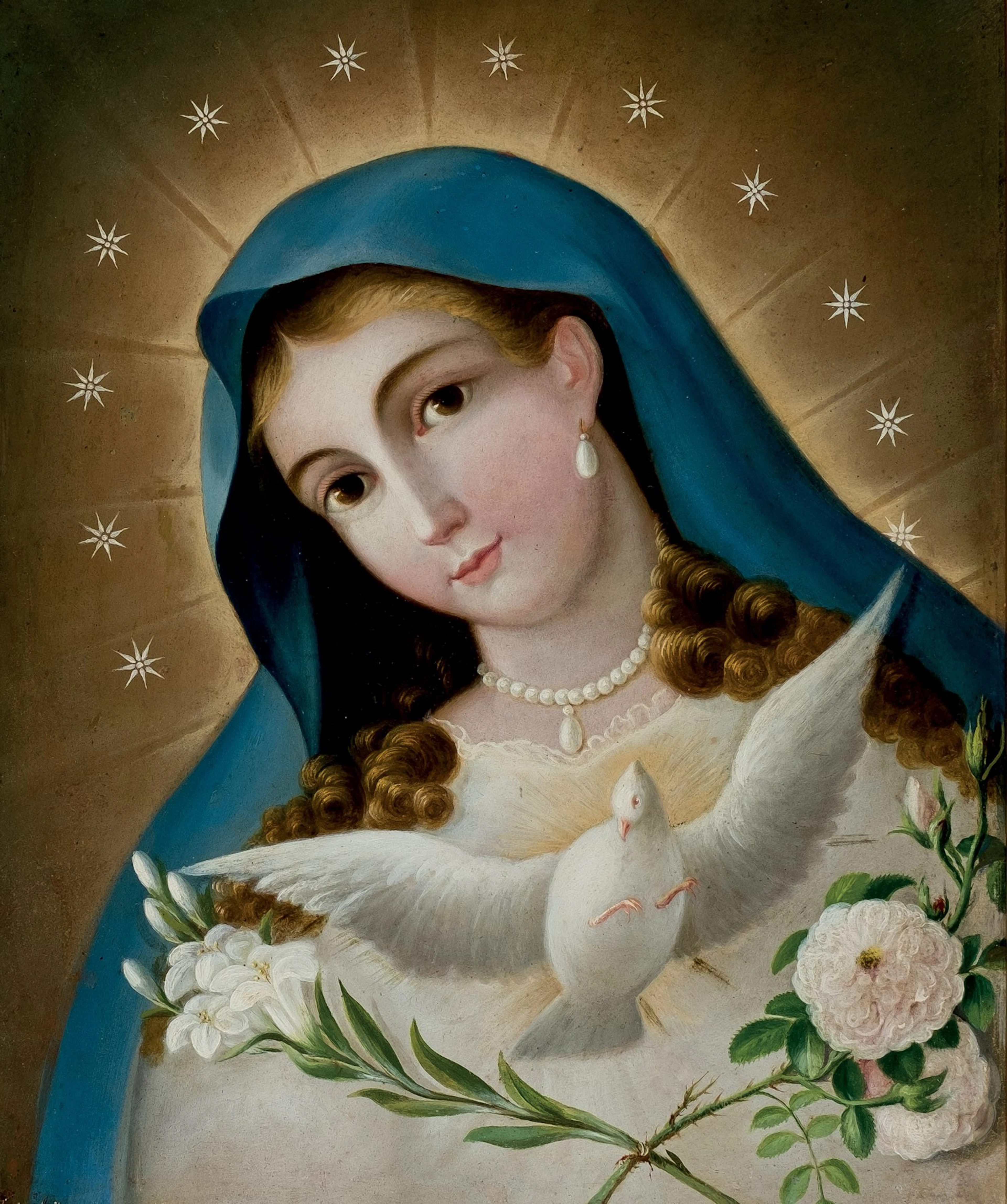 Escuela Española Antigua. Virgen