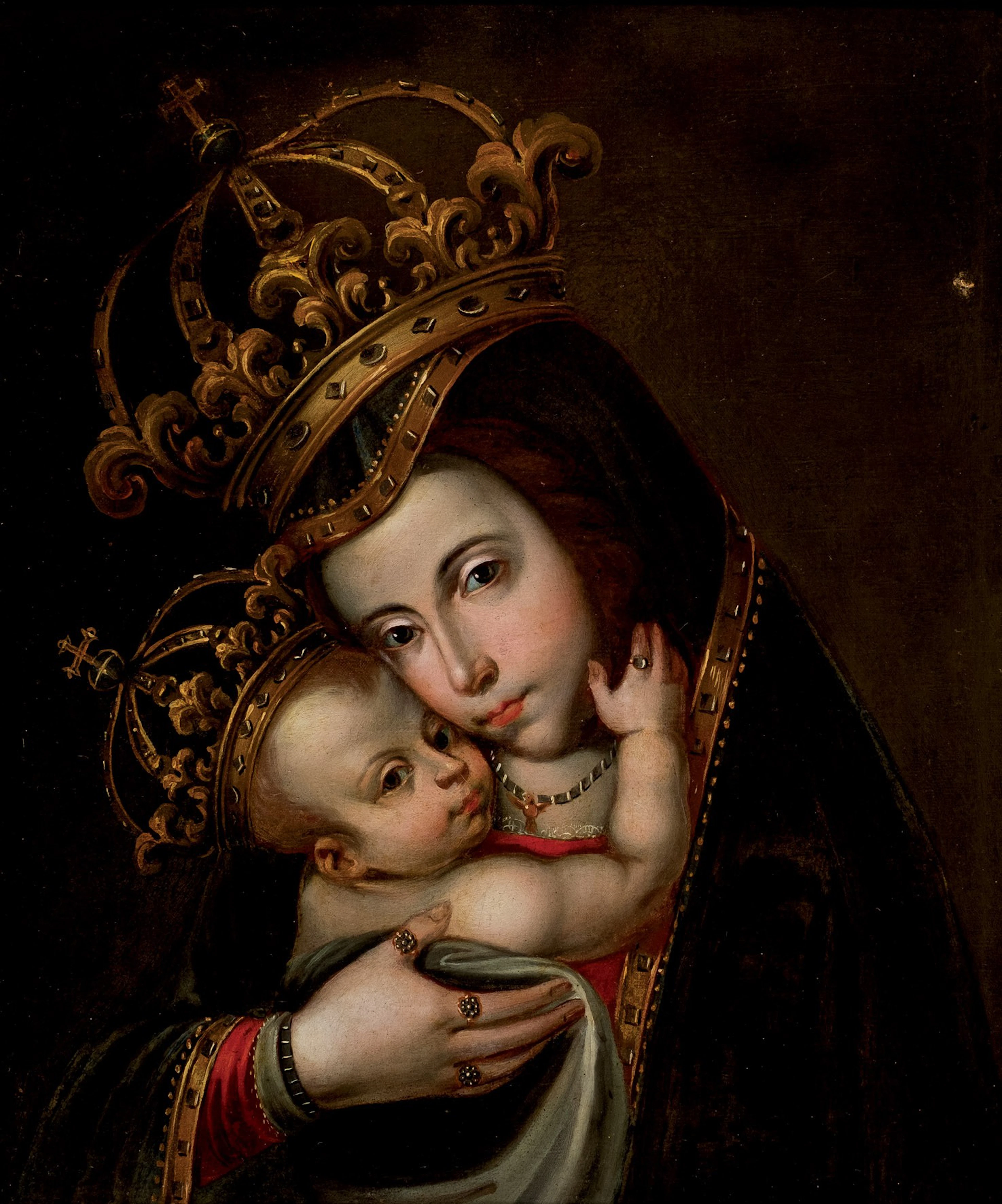 Escuela Colonial XVII-XVIII. Virgen con Niño