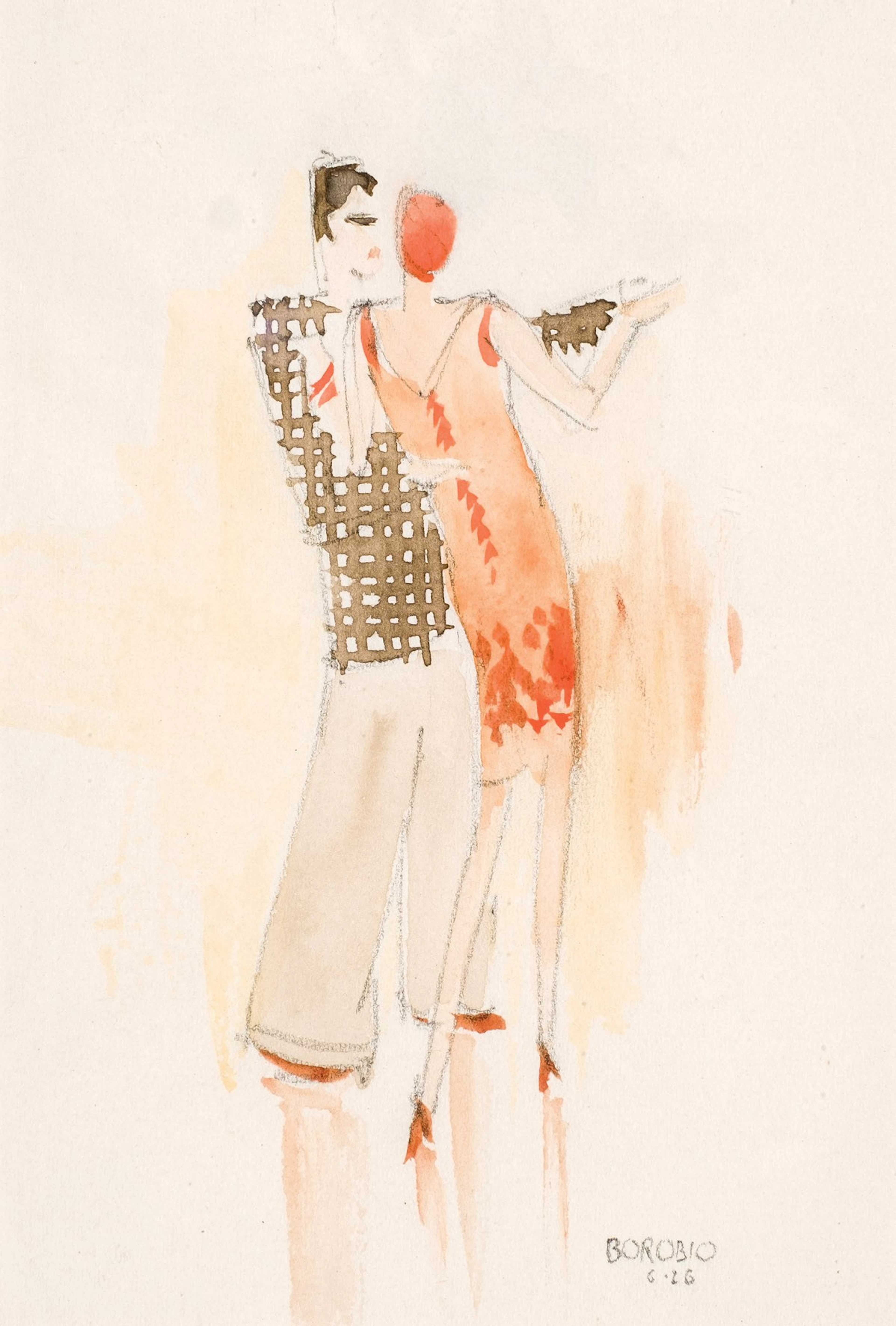 Juan Borobio. Pareja bailando