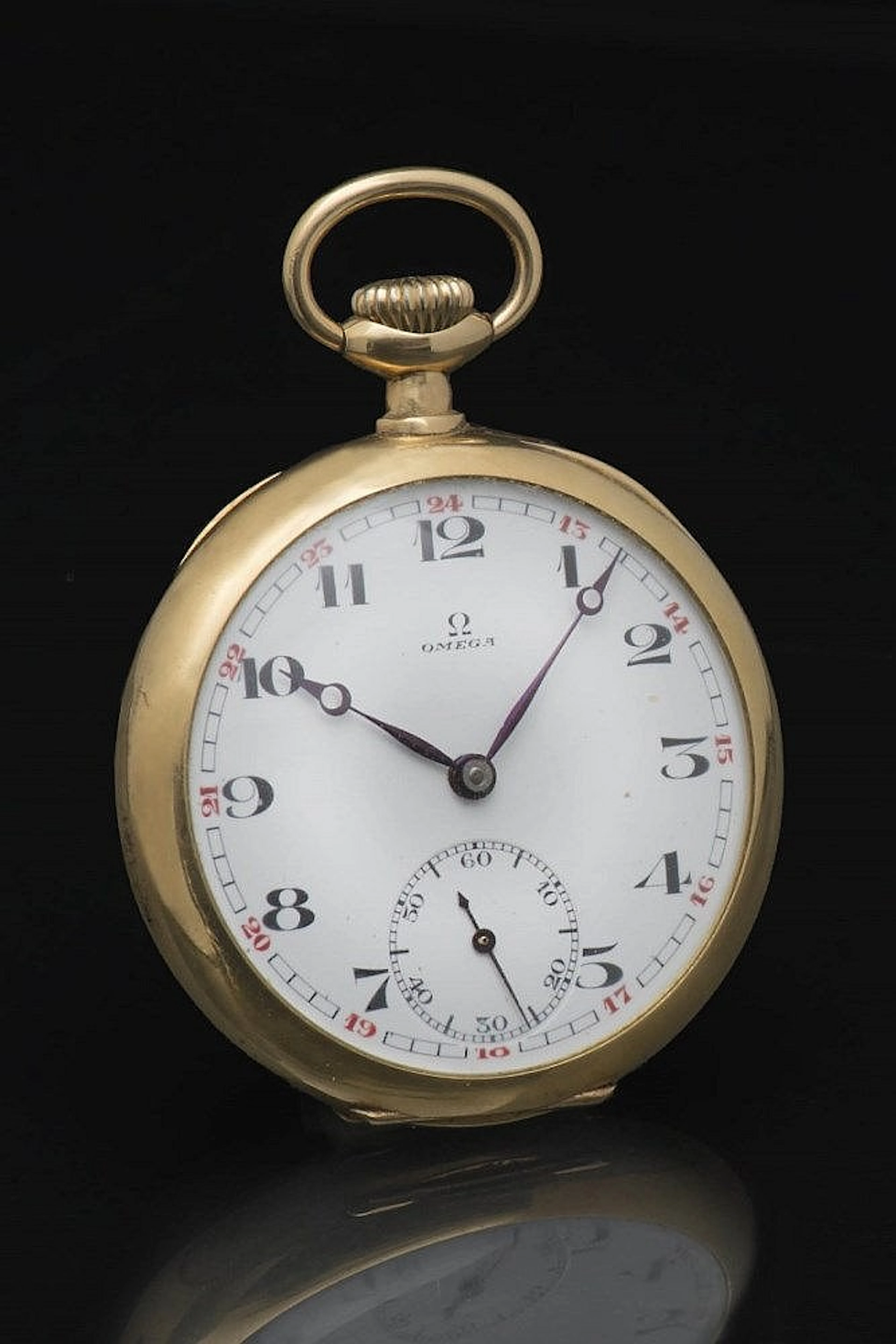 montre de poche Oméga en or jaune .750 de 1925