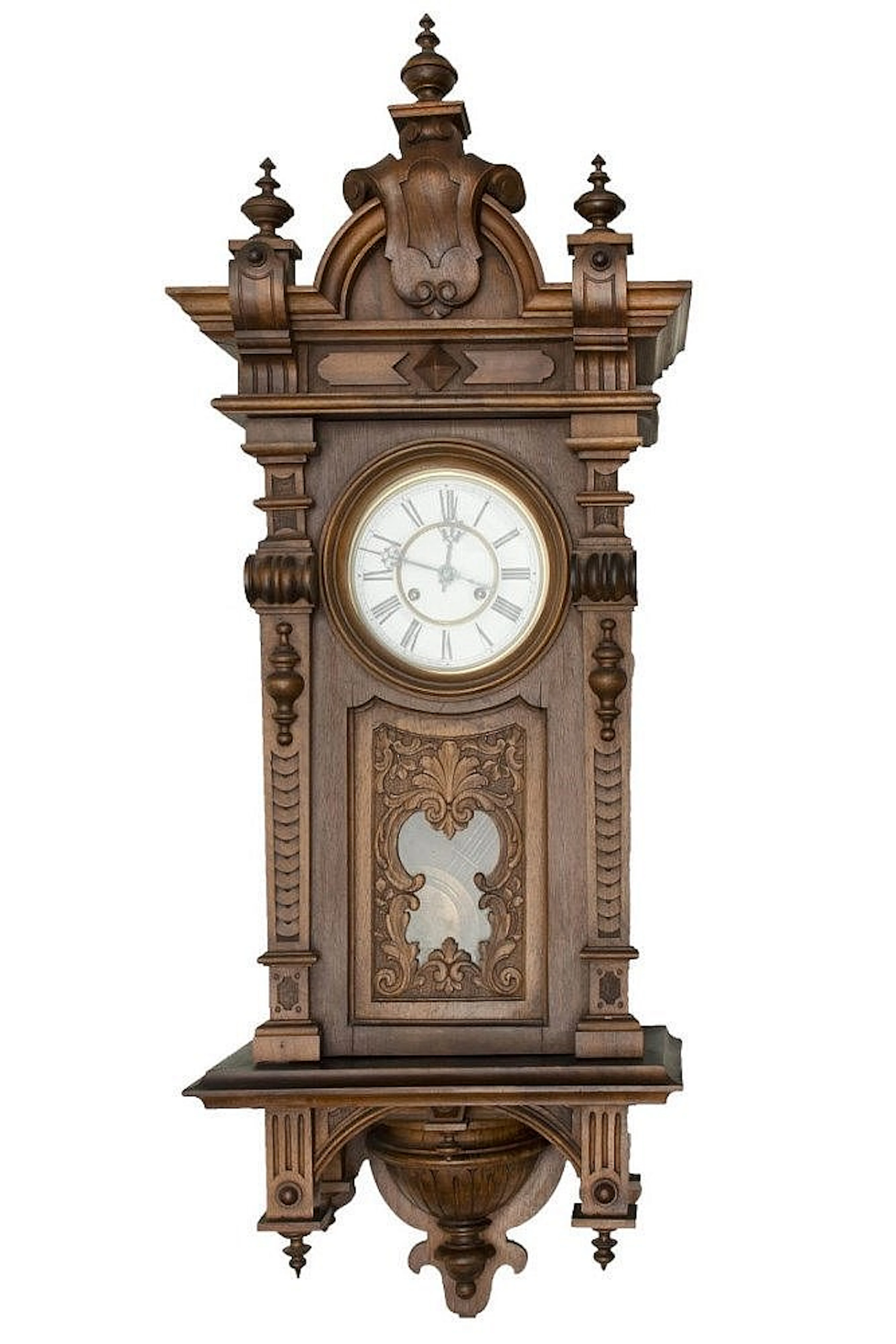 horloge Henri II à caisse en bois.