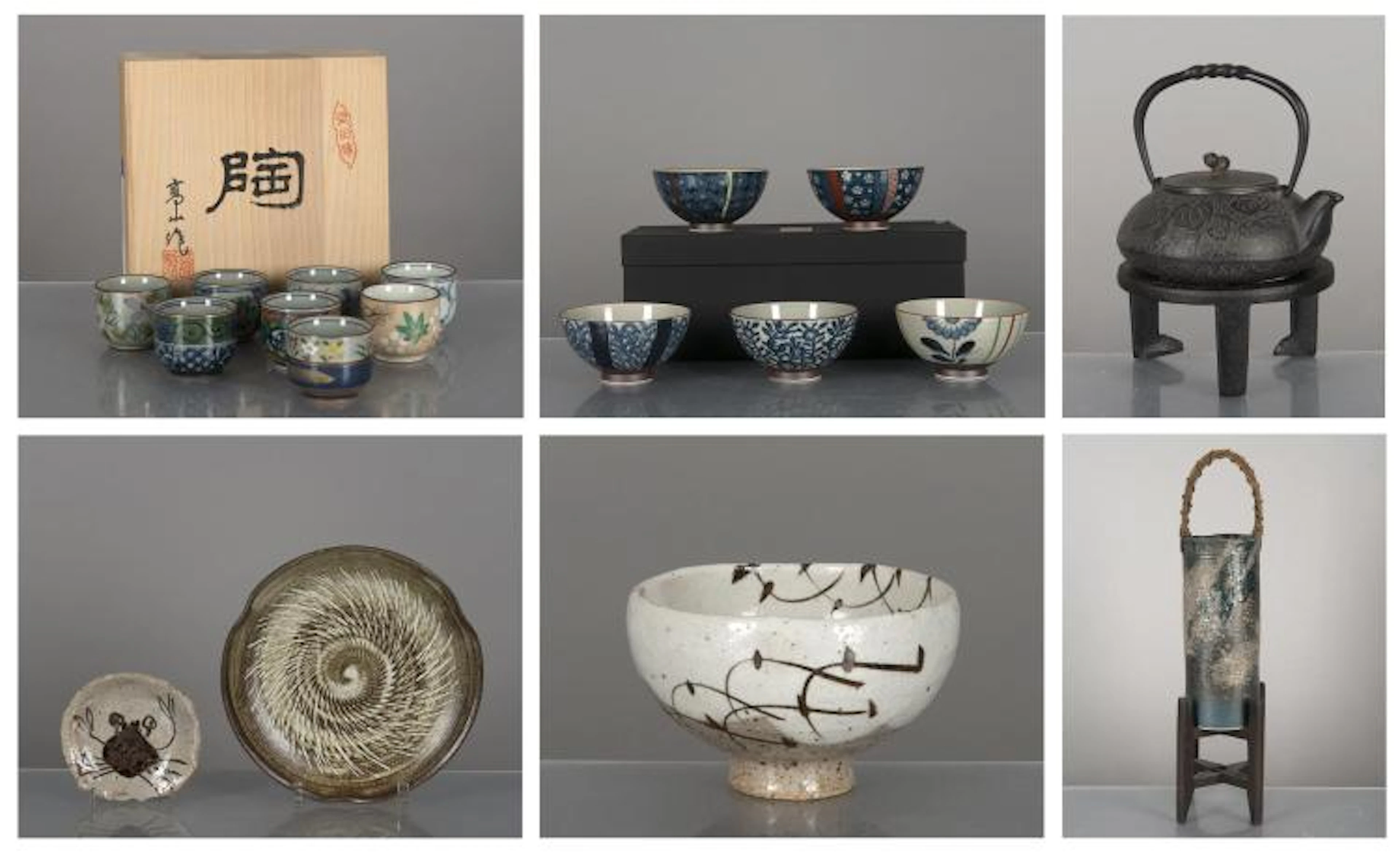 ensemble de 5 bols en porcelaine japonaise de Arita à décor floral,