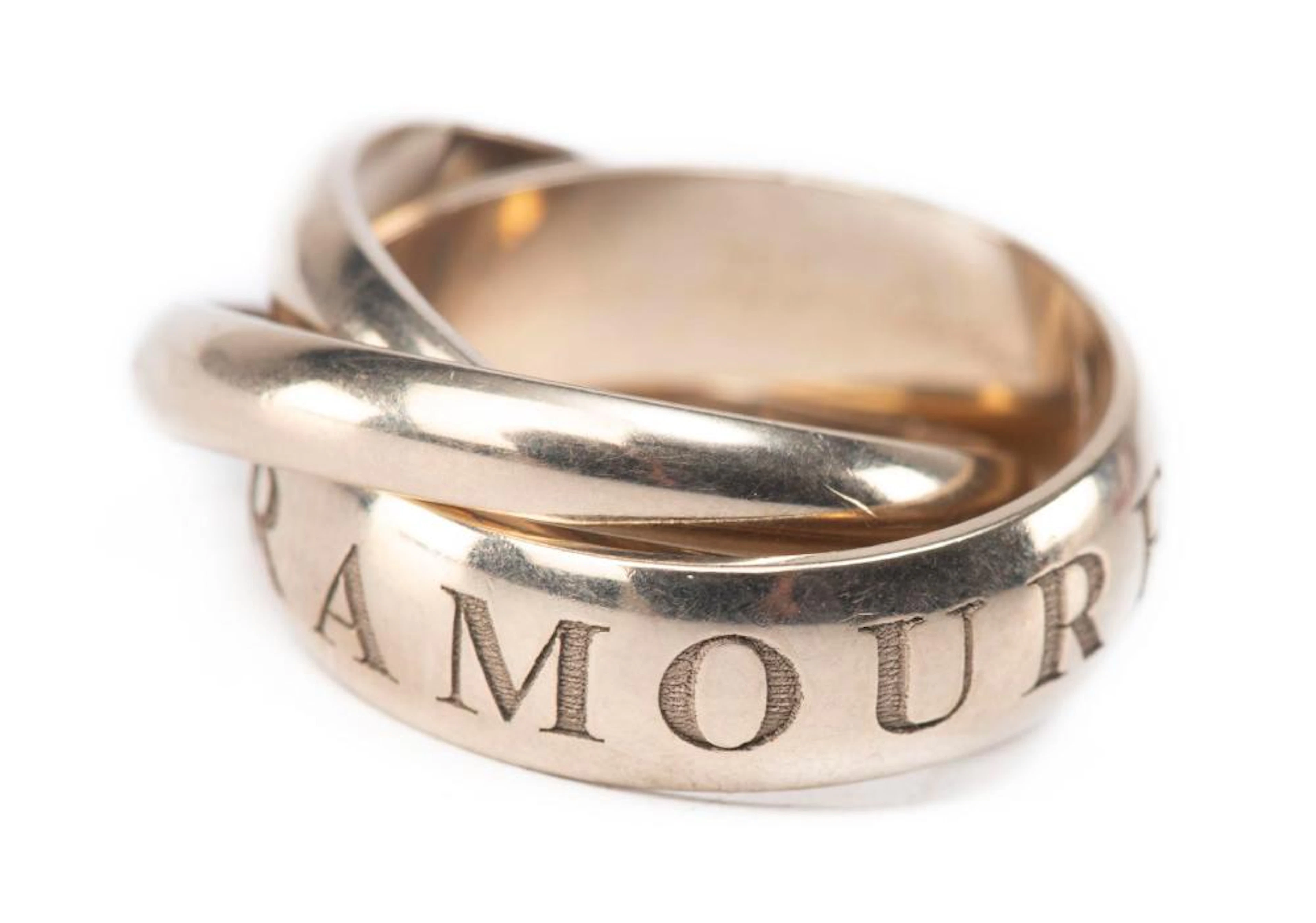 Cartier, bague Trinité en or branc .750