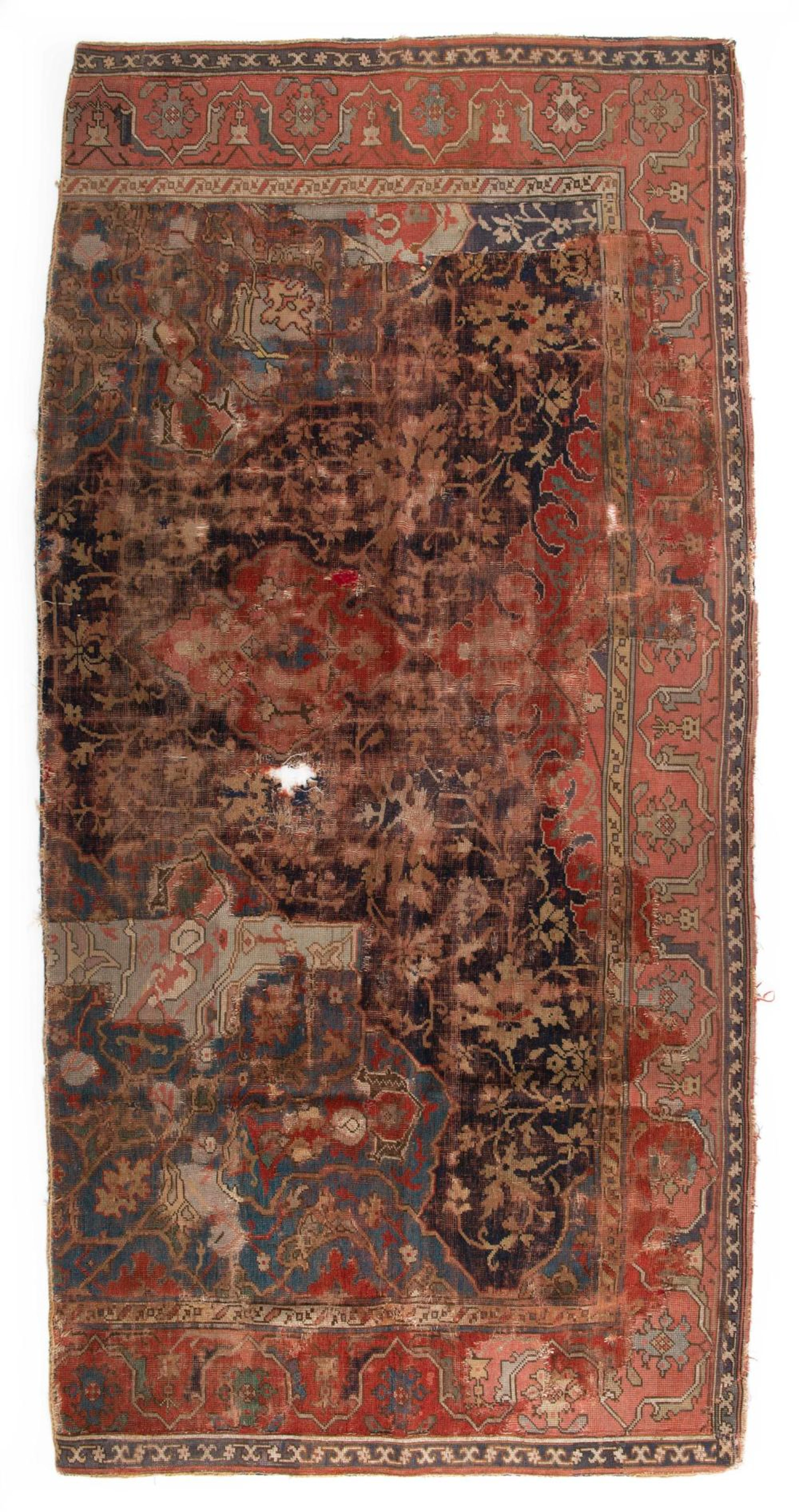 Partie de tapis Oushak antique en laine