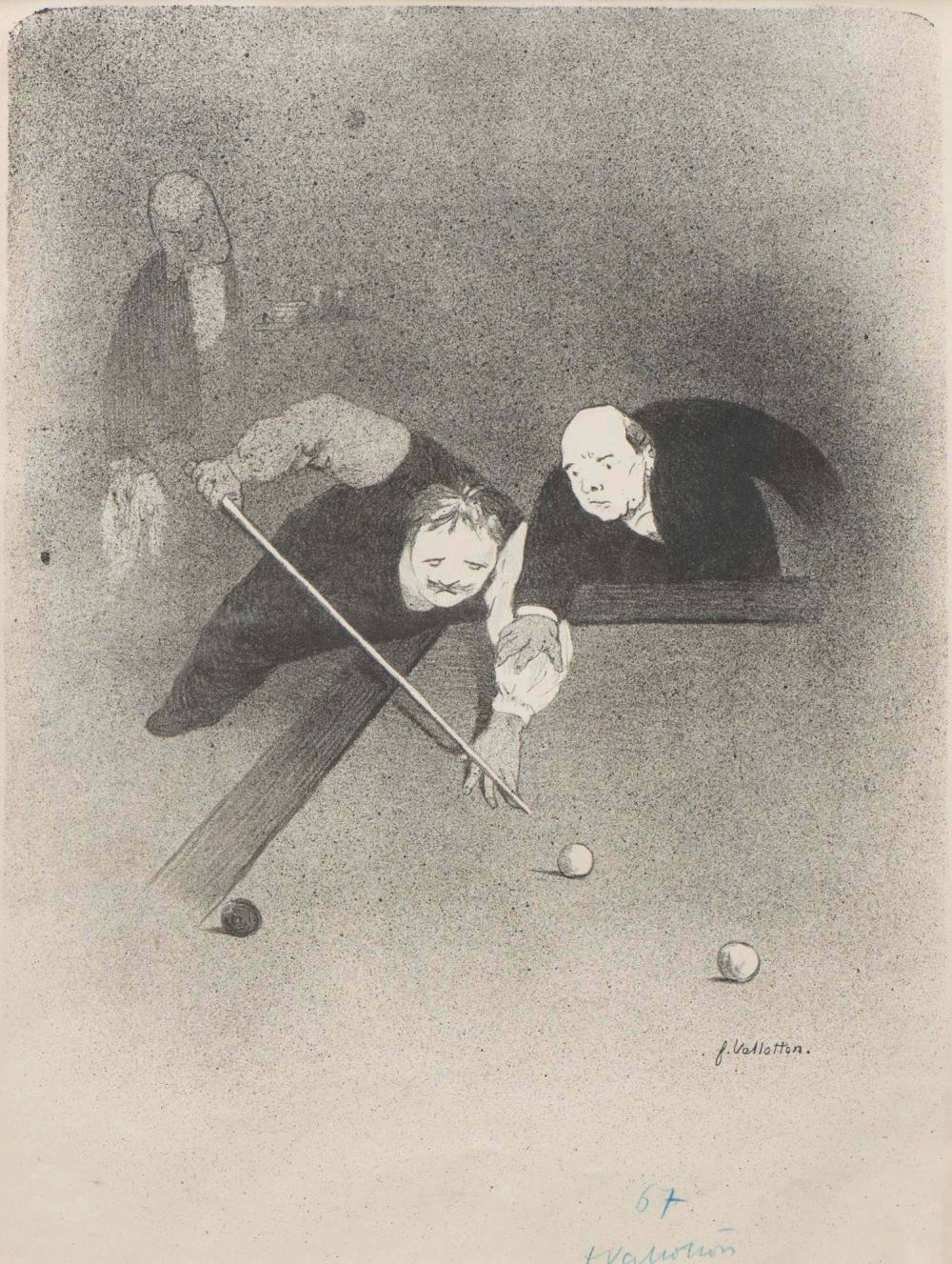 Felix VALLOTTON (1865-1925), "Les raseurs", lithographie