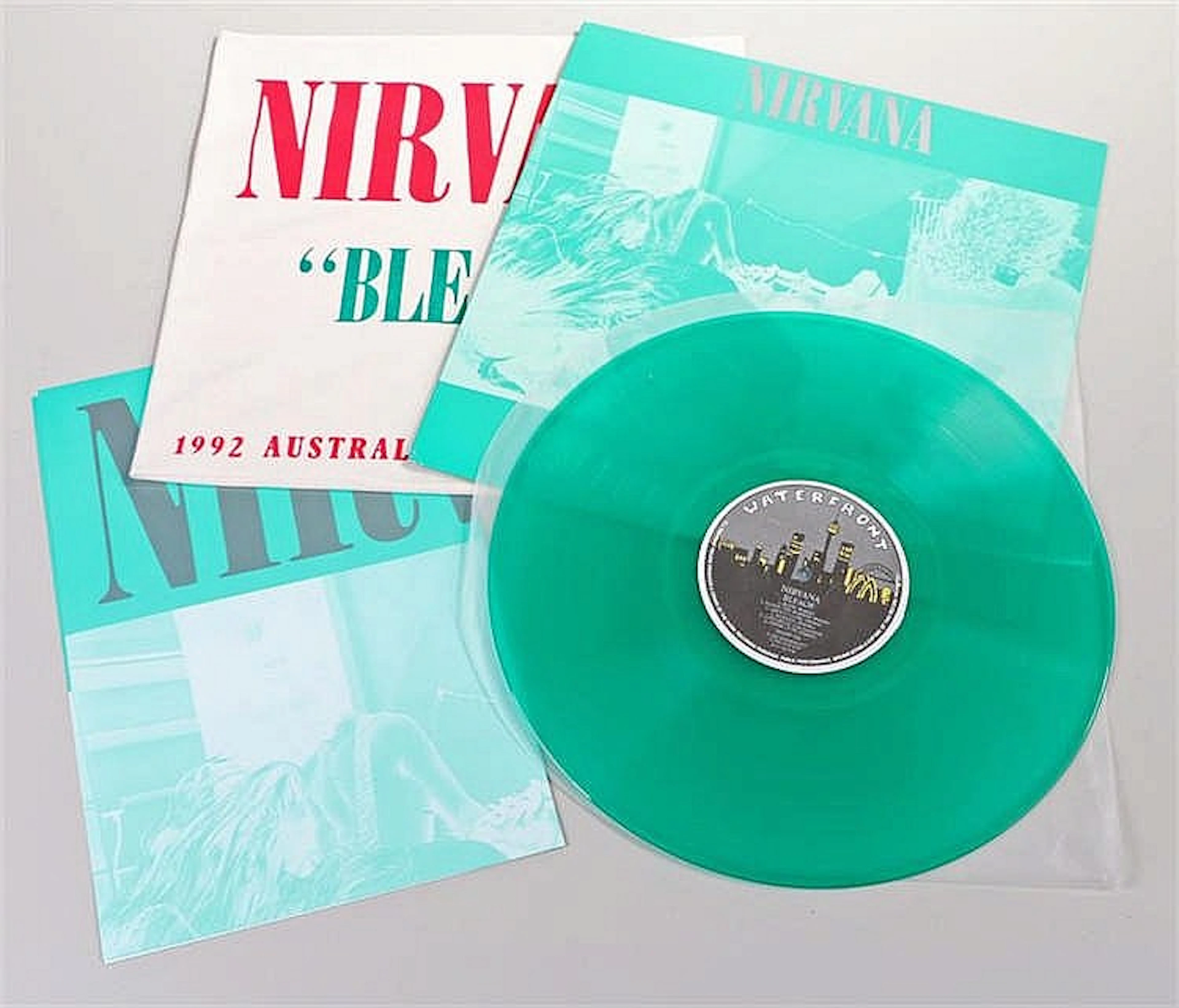 Nirvana, Bleach LP, Australian tour 1992 edition with outer cloth sleeve on
