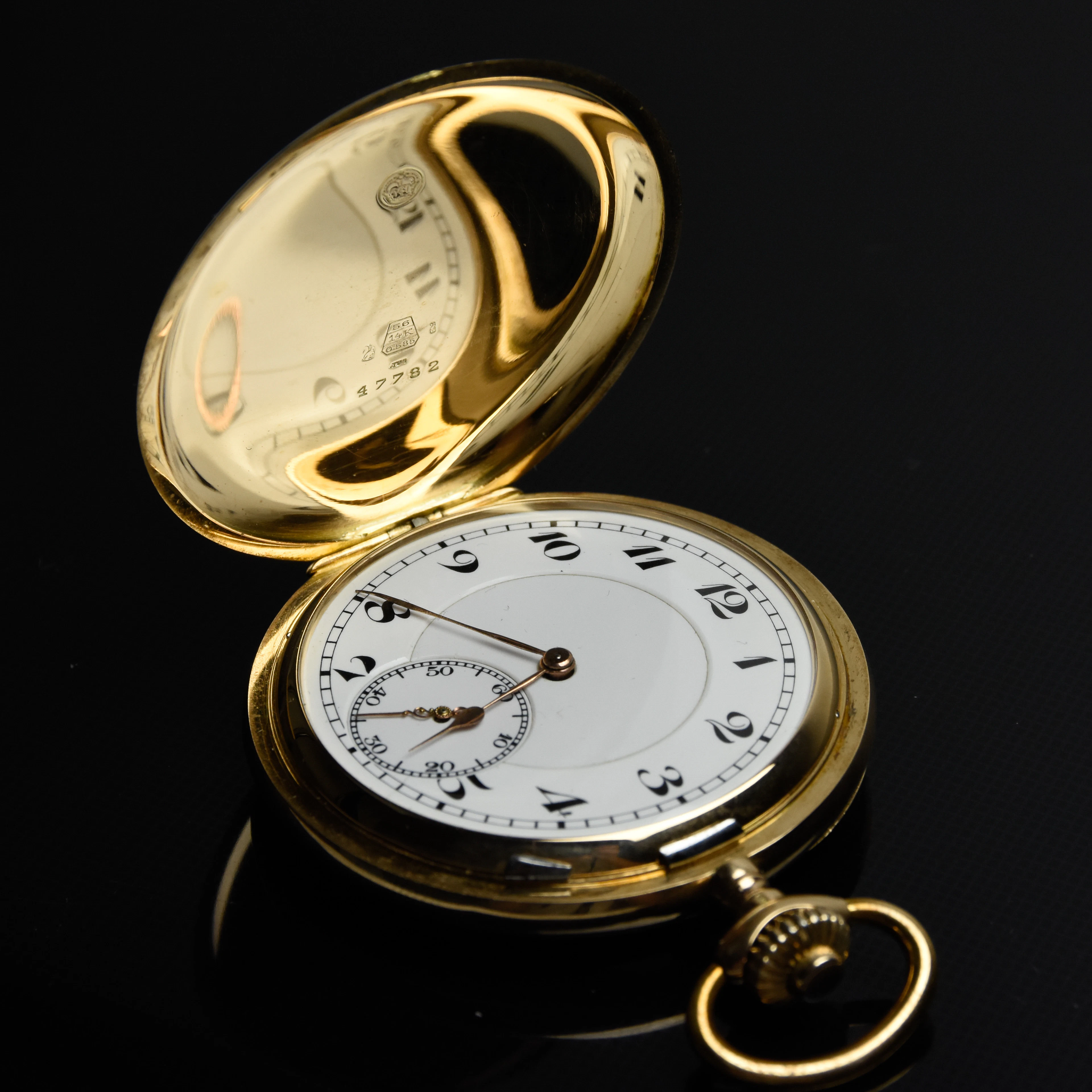 GOLDENE ANKERUHR. 14 Karat 585 Gold.