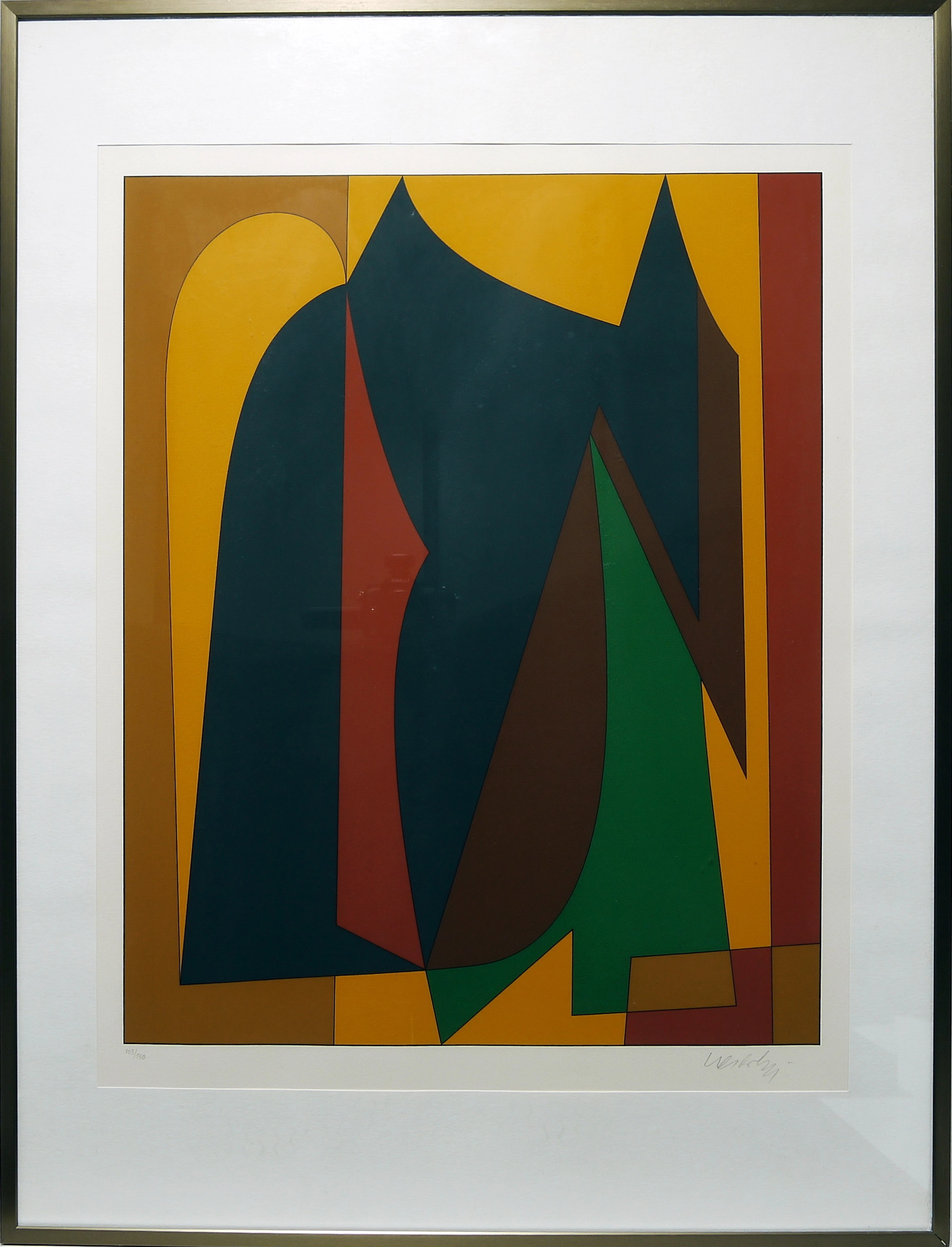 VASARELY, VICTOR. "Ohne Titel", Farbserigrafie, Signiert und nummeriert.
