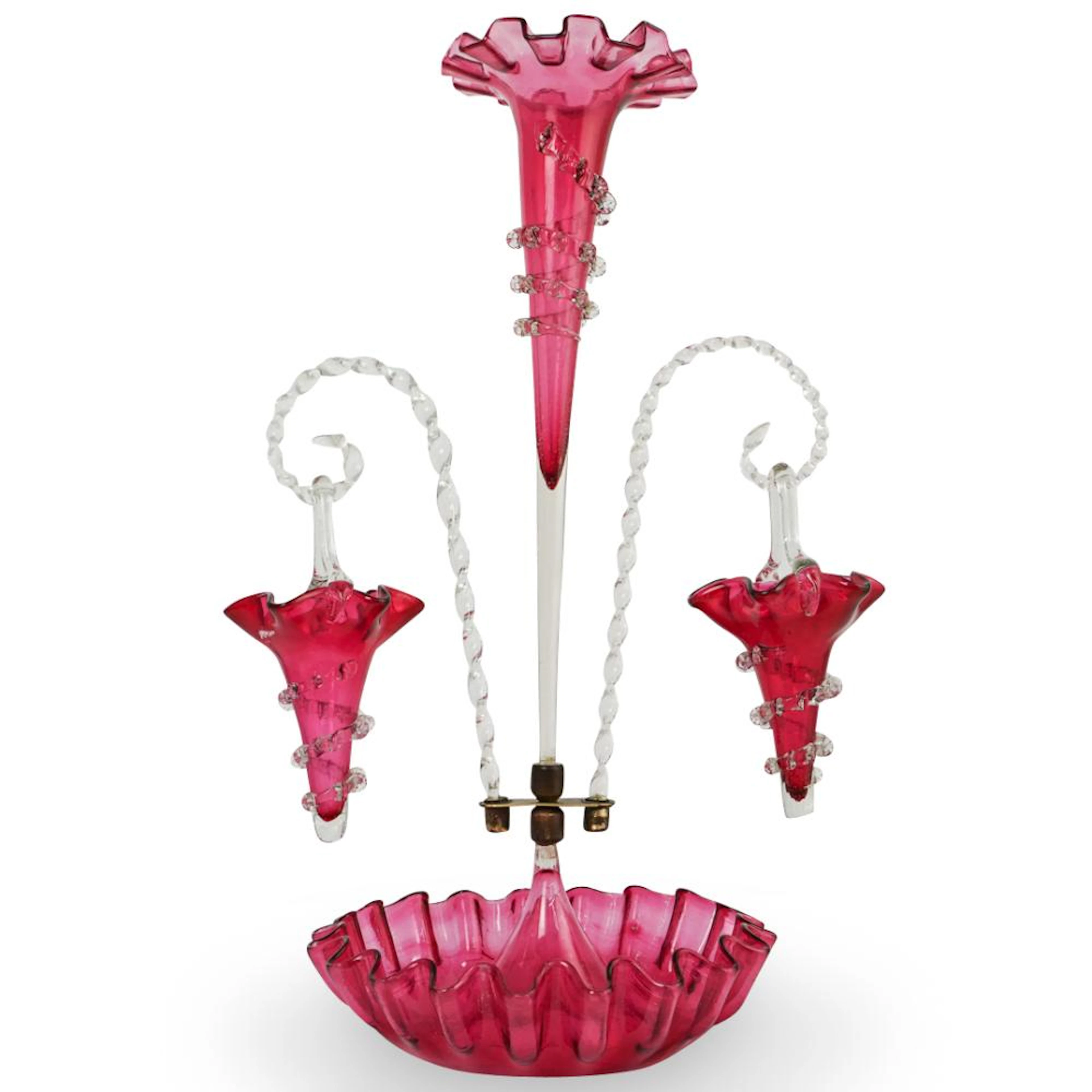 Ruby Glass Centerpiece