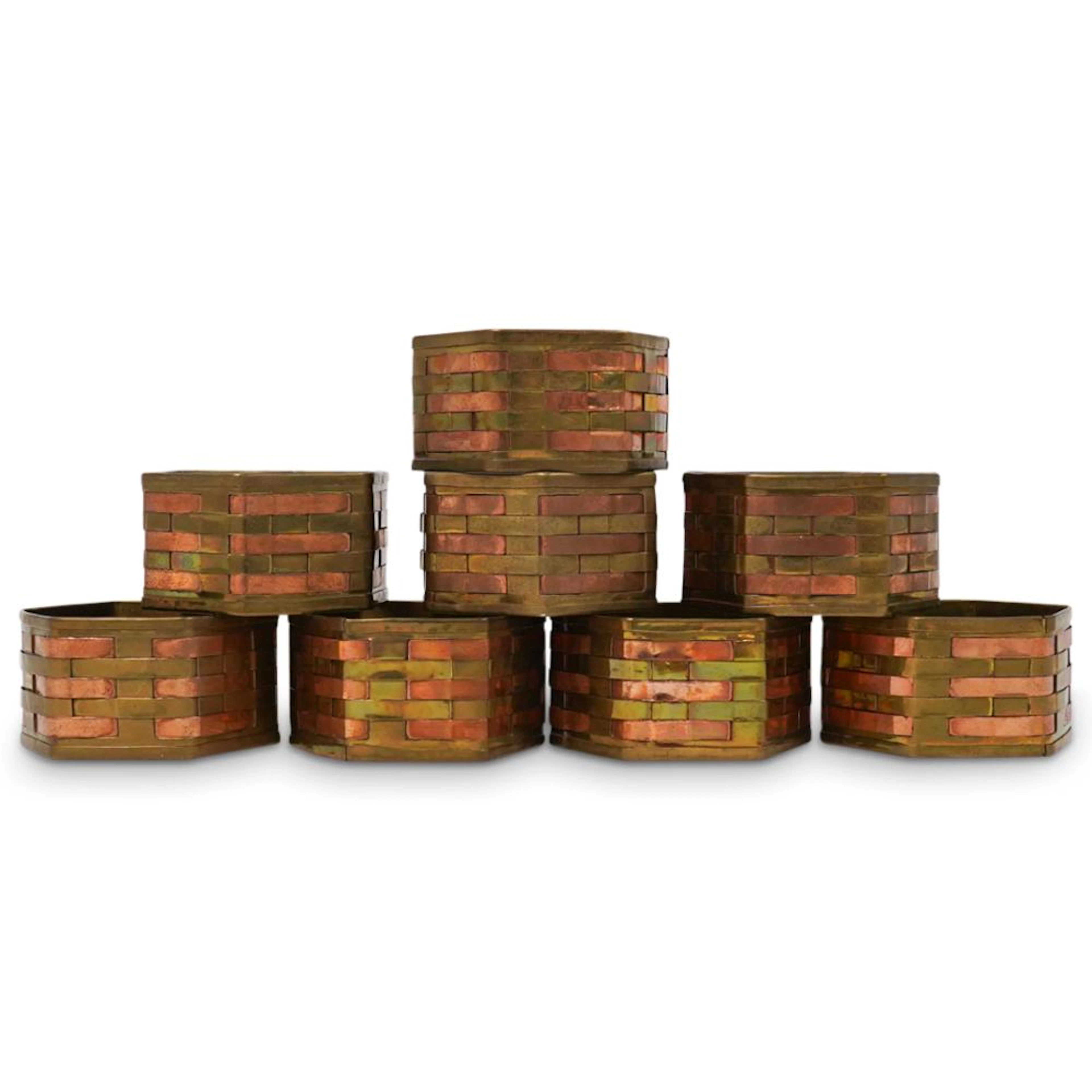 (8 Pc) Set Of Brass Napkin Rings