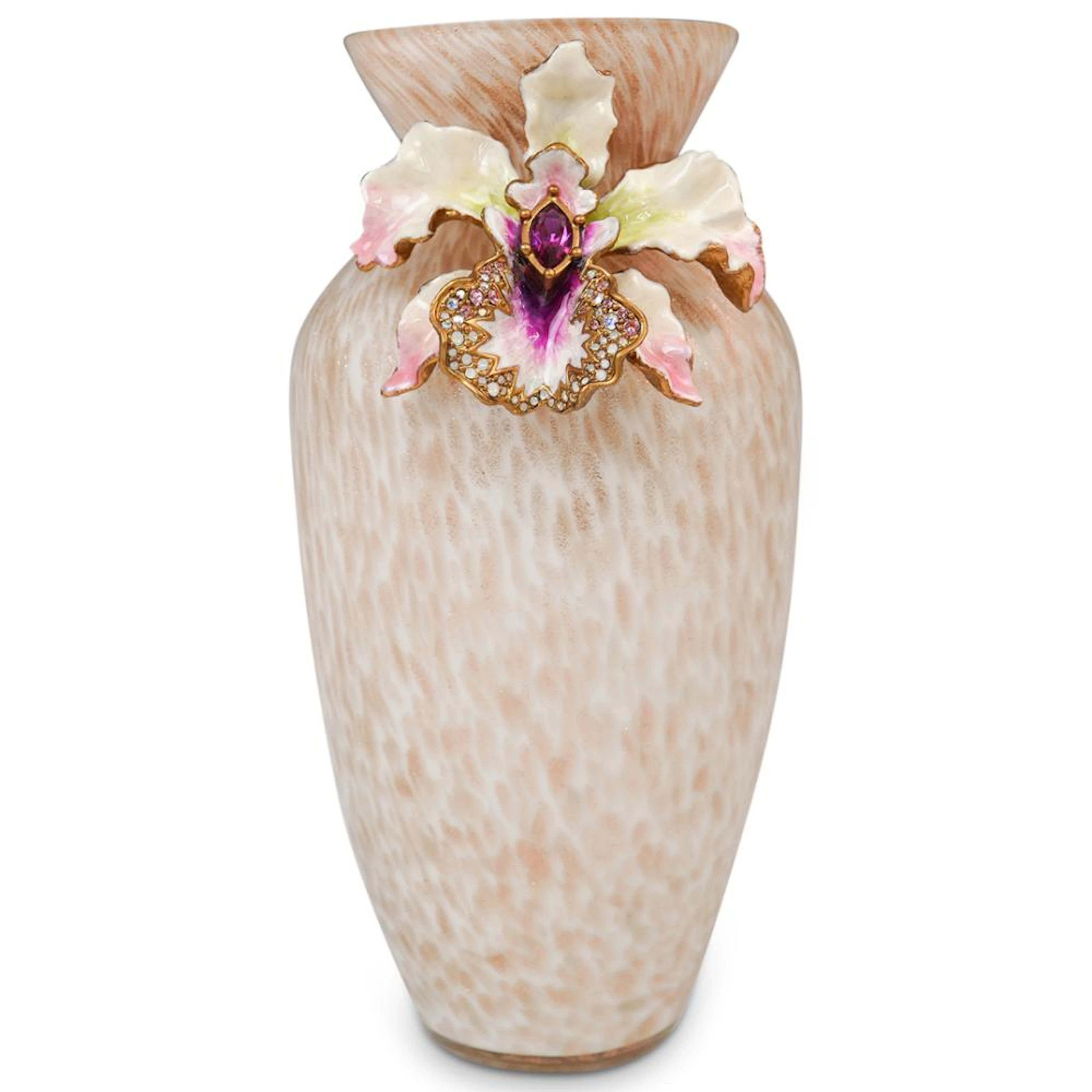 Jay Strongwater Orchid Glass Vase