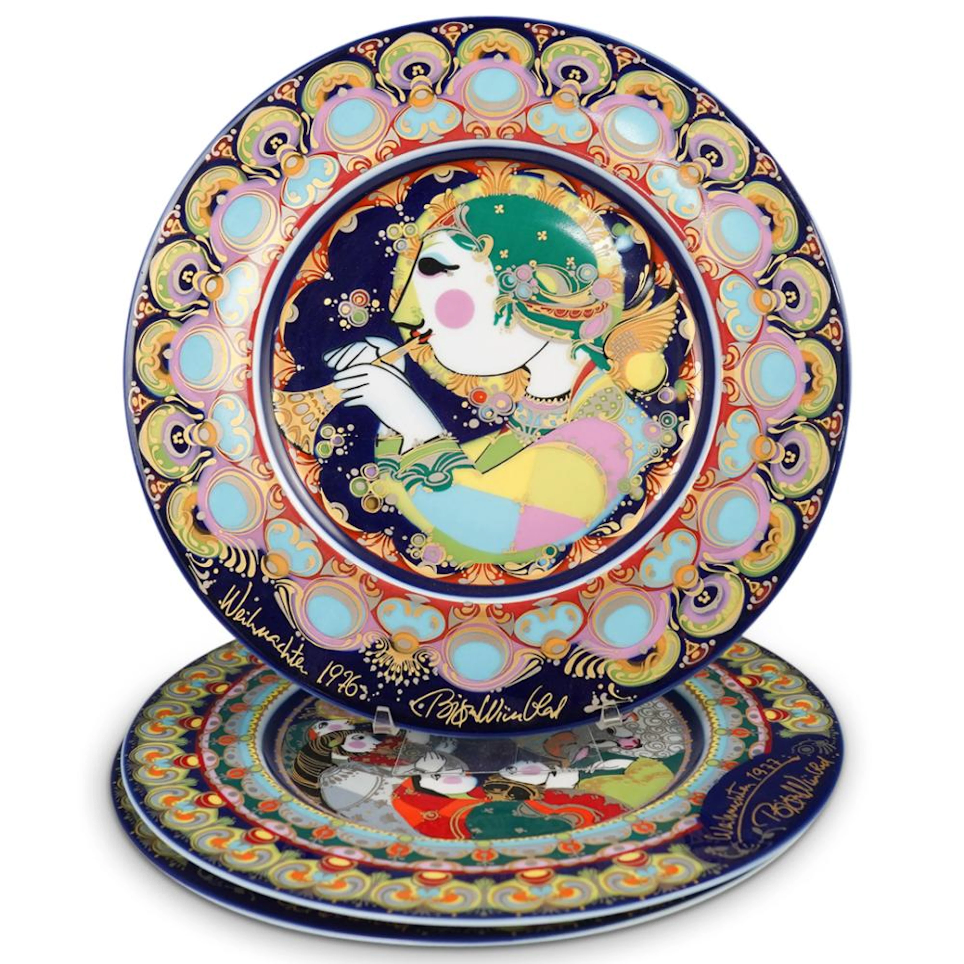 (3 Pc) Vintage Limited Edition Rosenthal Christmas Plates