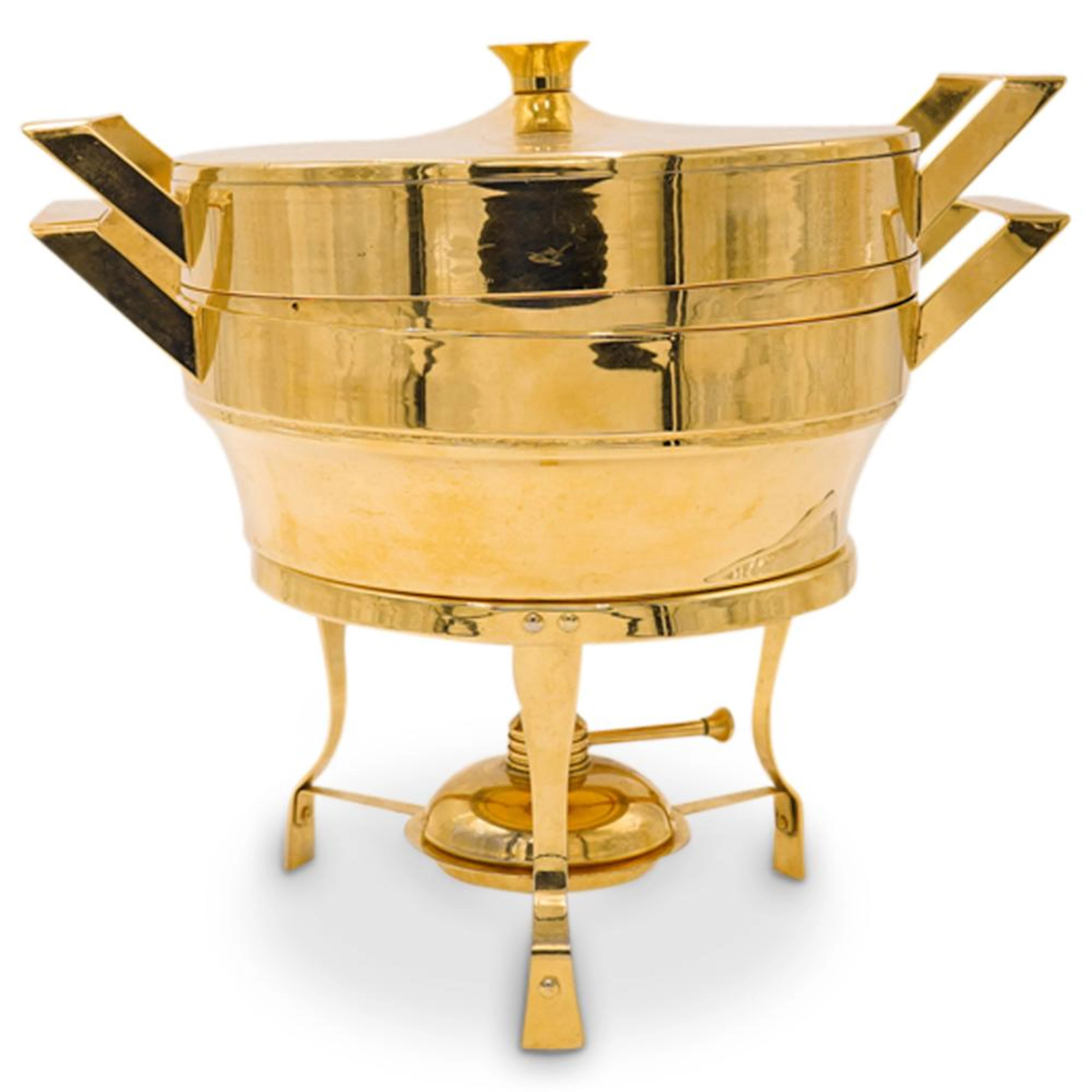 Mid Century Gold Chafing Dish