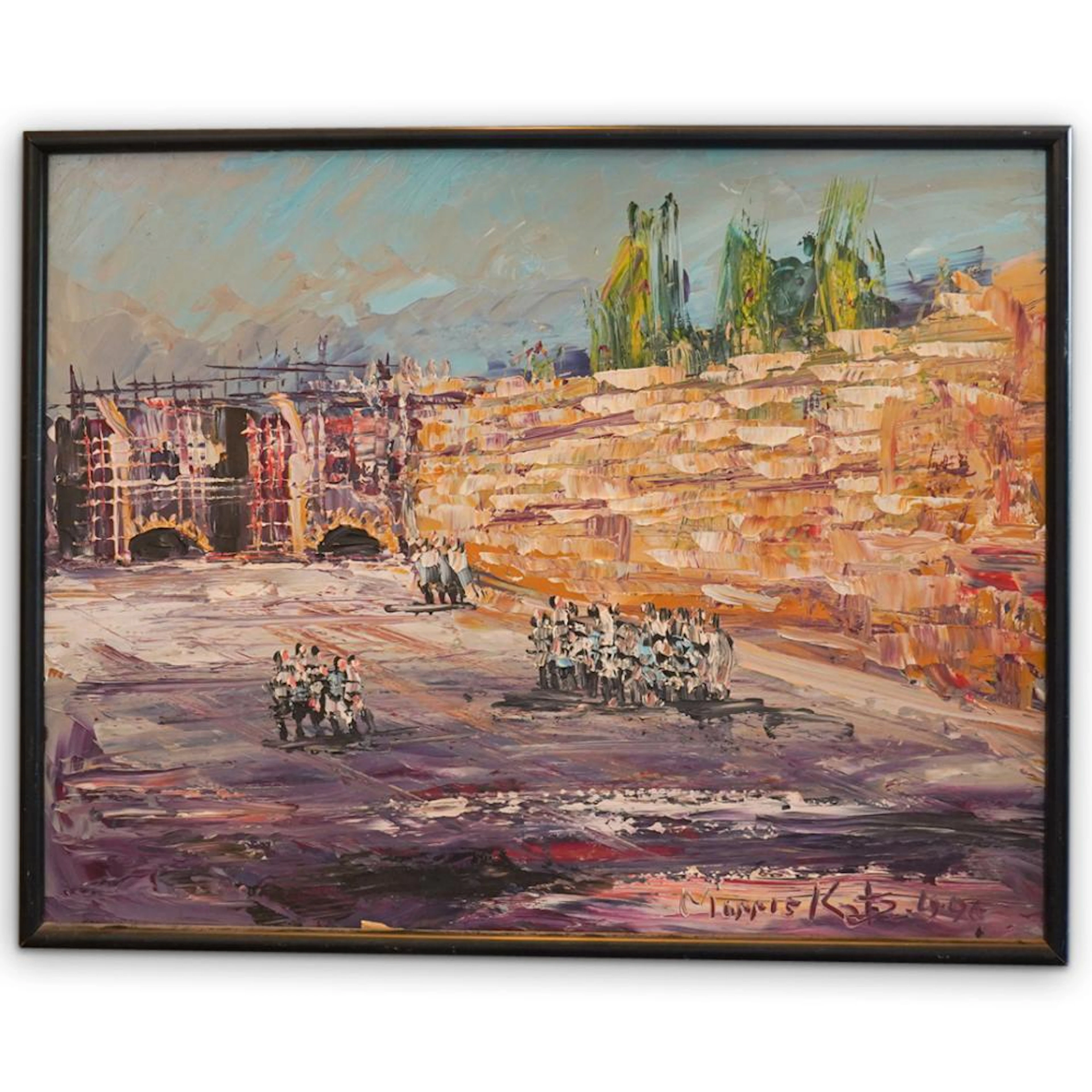 (2 Pc) Morris Katz Oil on Board Paintings
