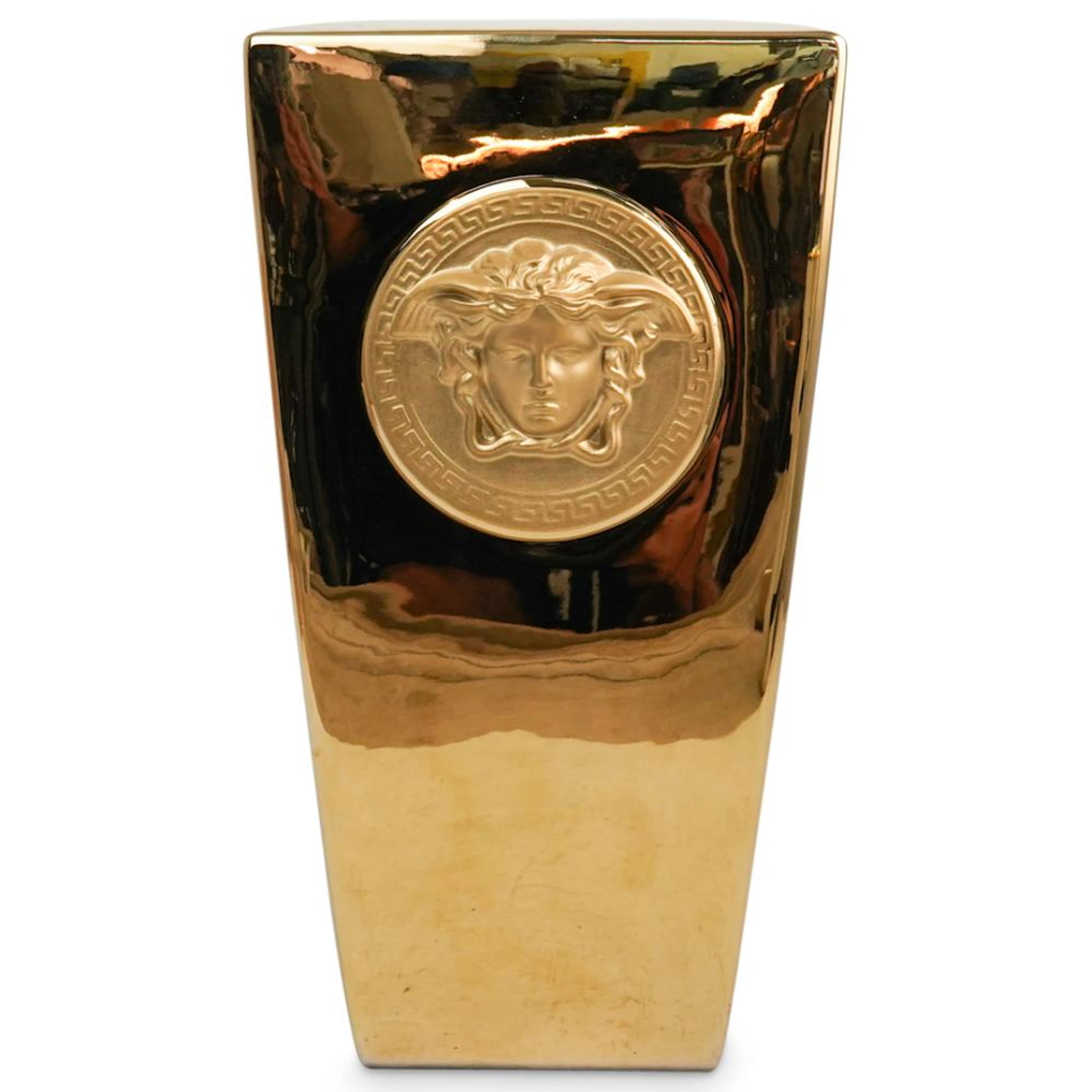 Rosenthal Versace Metallic Gold "Vanity" Vase