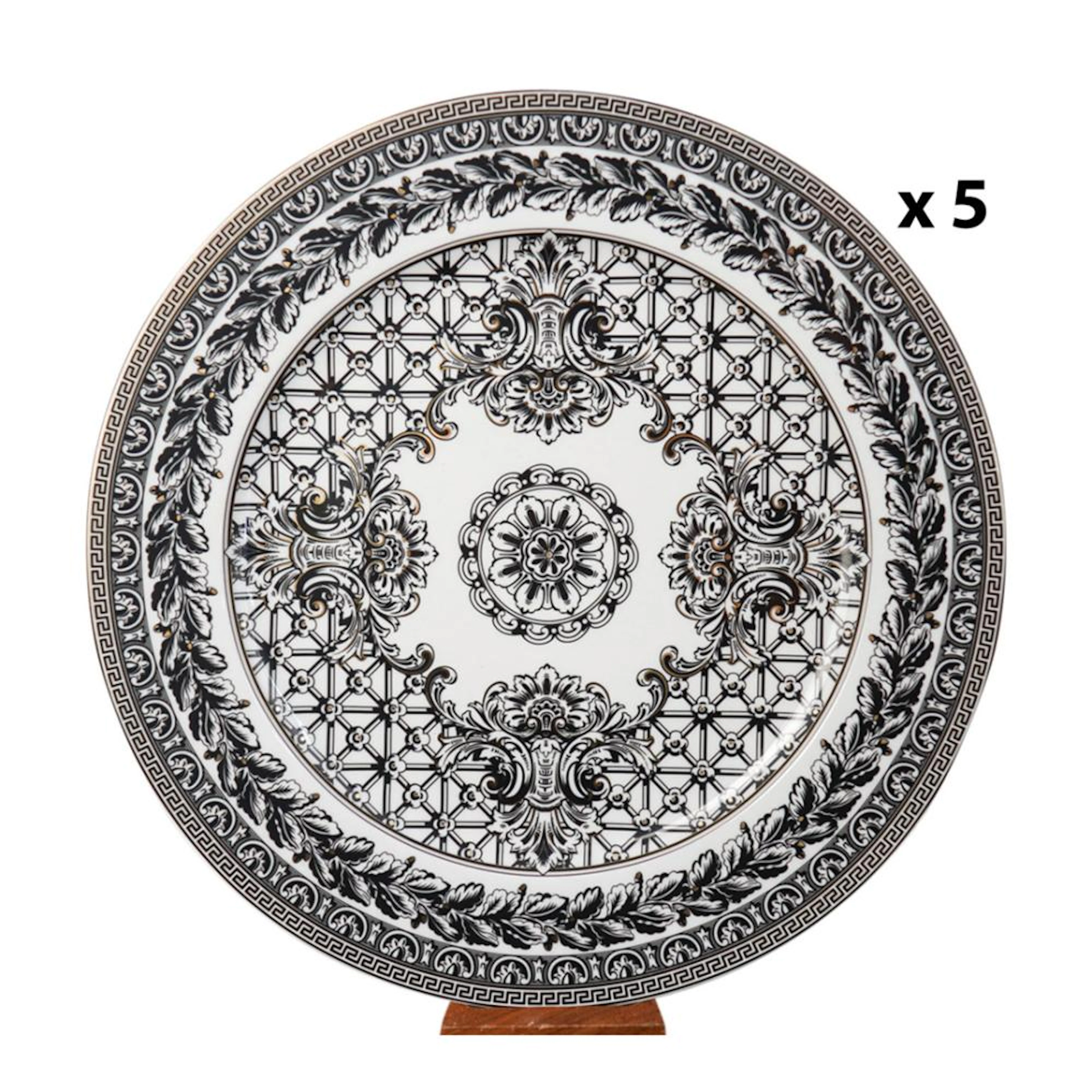 (5Pc) Versace Rosenthal Porcelain Chargers