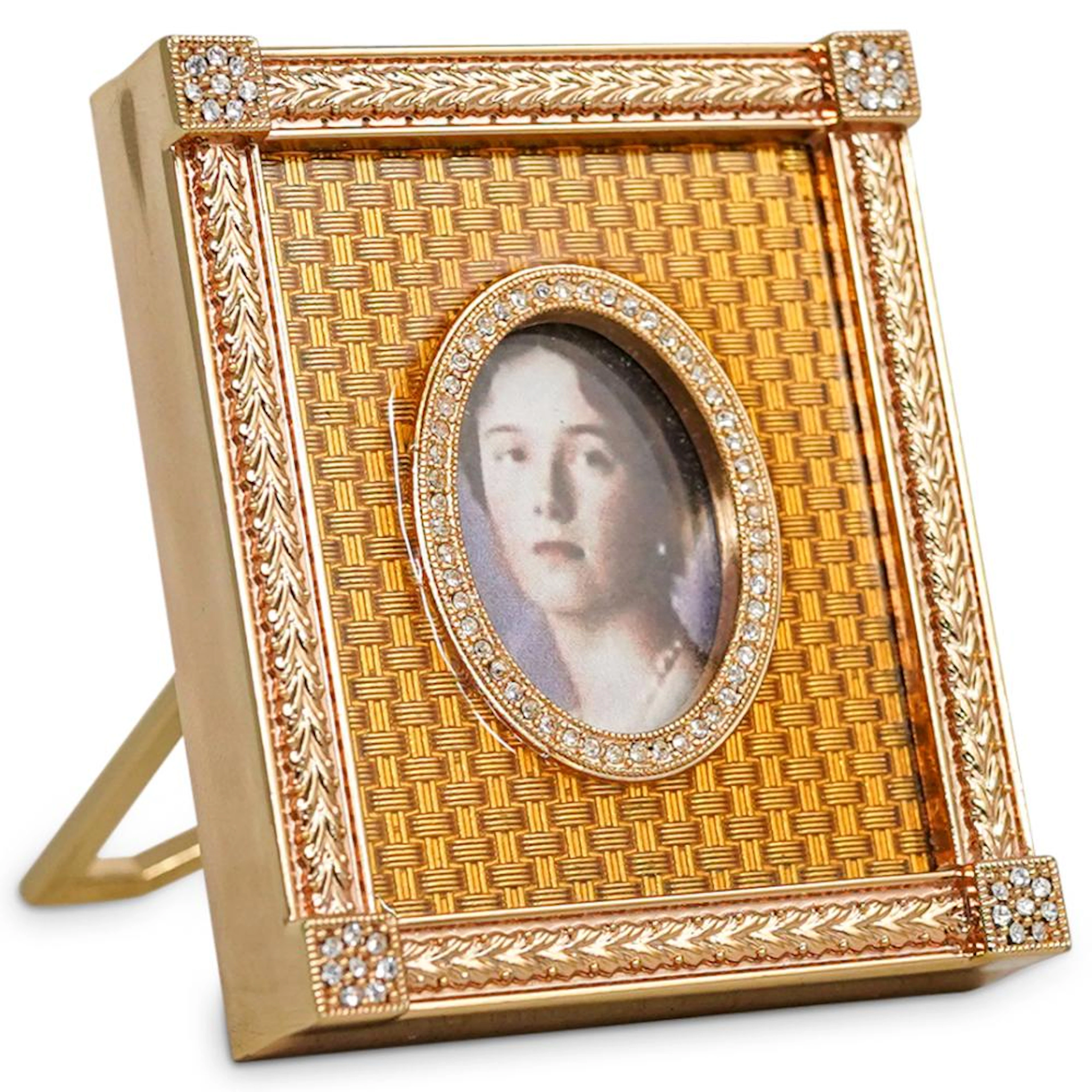 Faberge Miniature Jeweled Picture Frame