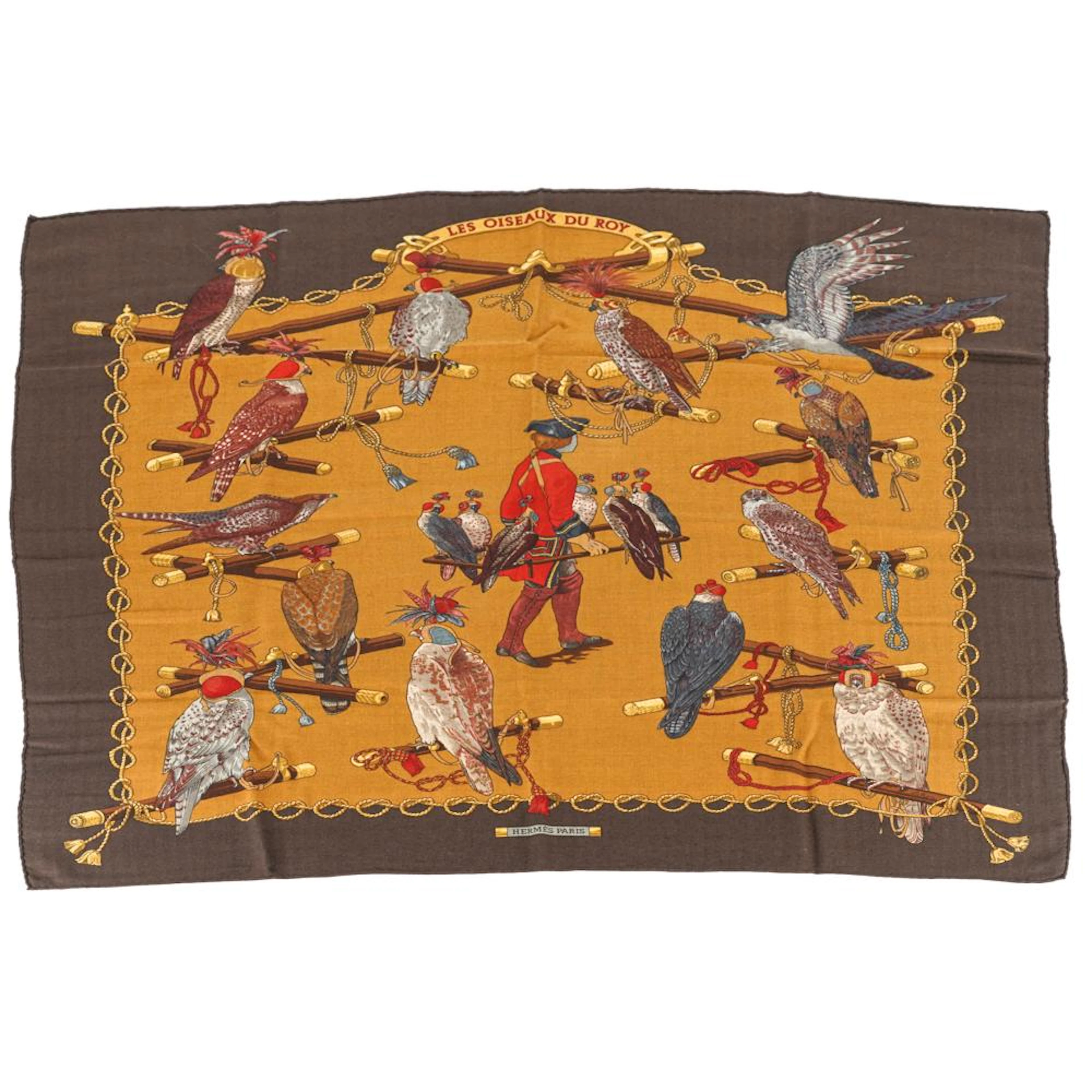 Hermès Les Oiseaux Du Roy Silk Scarf
