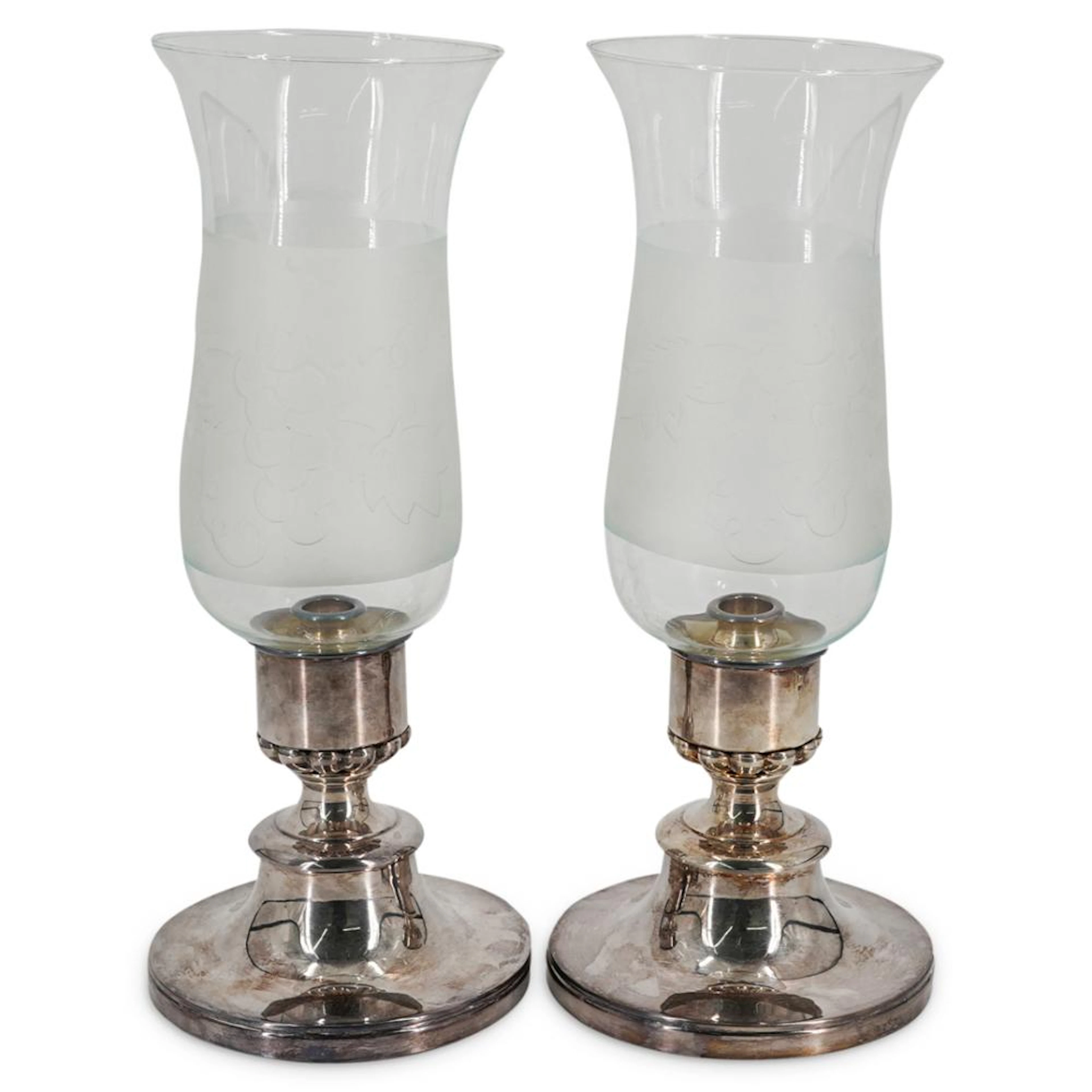 Christian Dior Silver Plated Candlesticks
