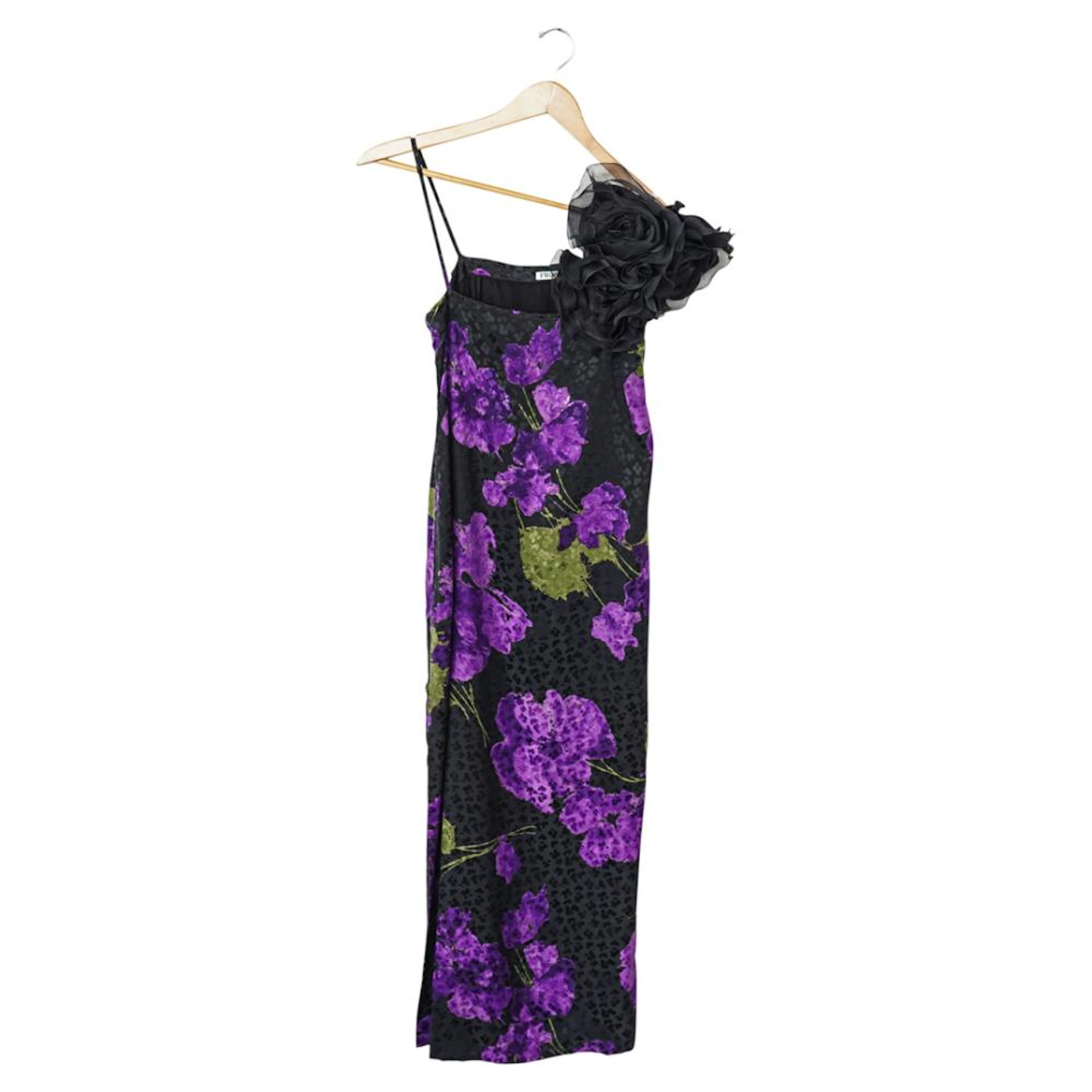 Galanos Print Silk Dress