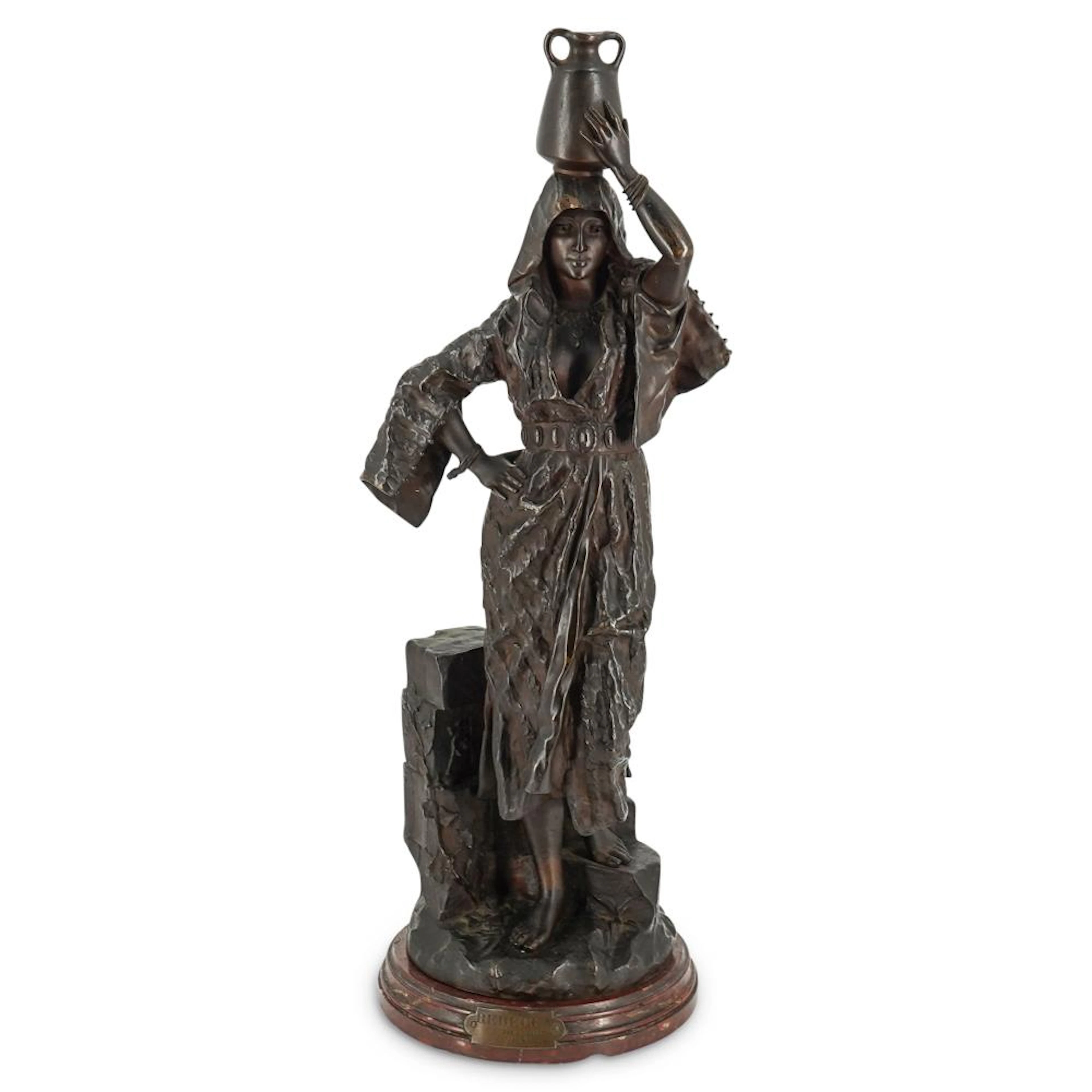 Gaston Leroux (1854-1942) "Rebecca" Bronze Sculpture