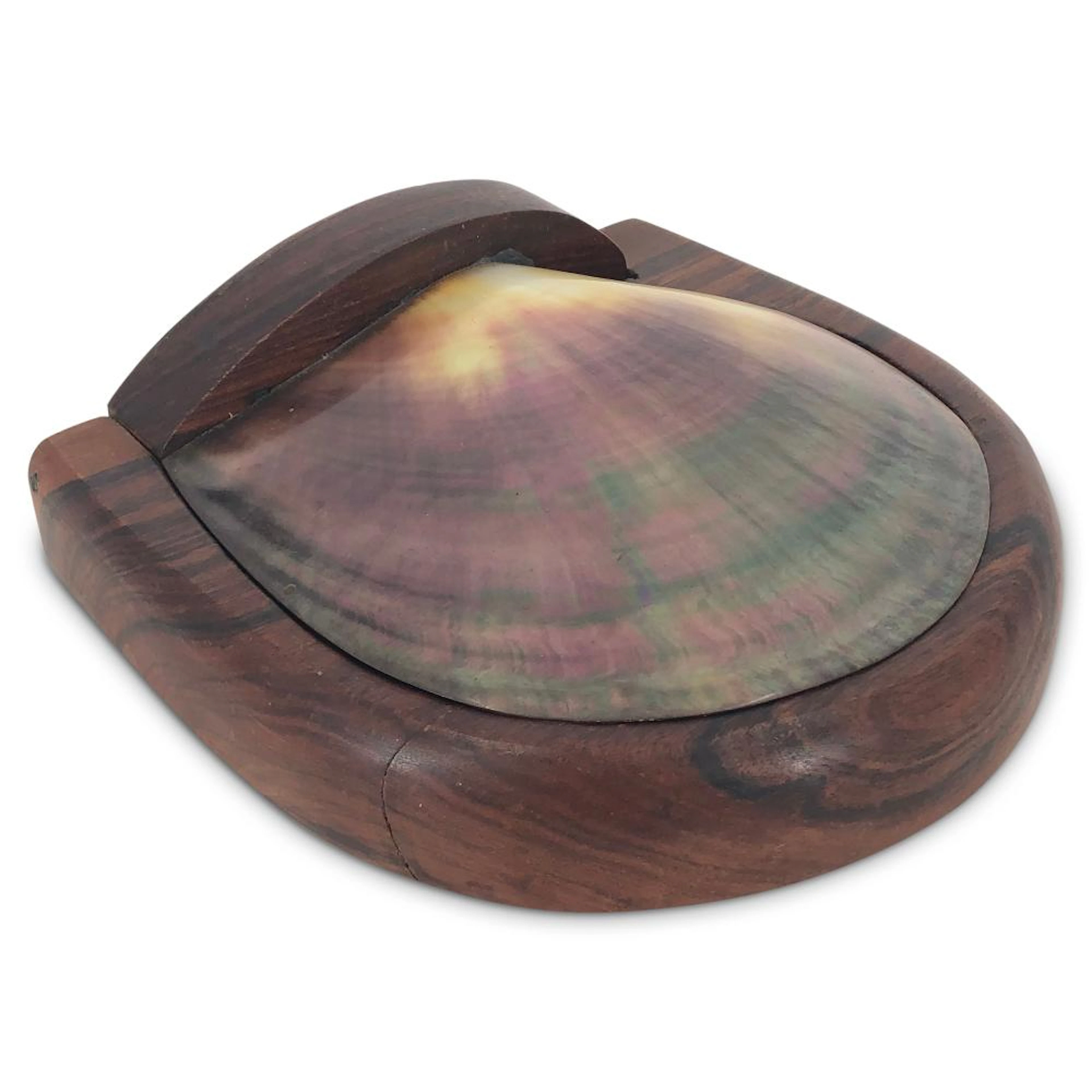 Alexandre Noll Rosewood Abalone Shell Trinket Box