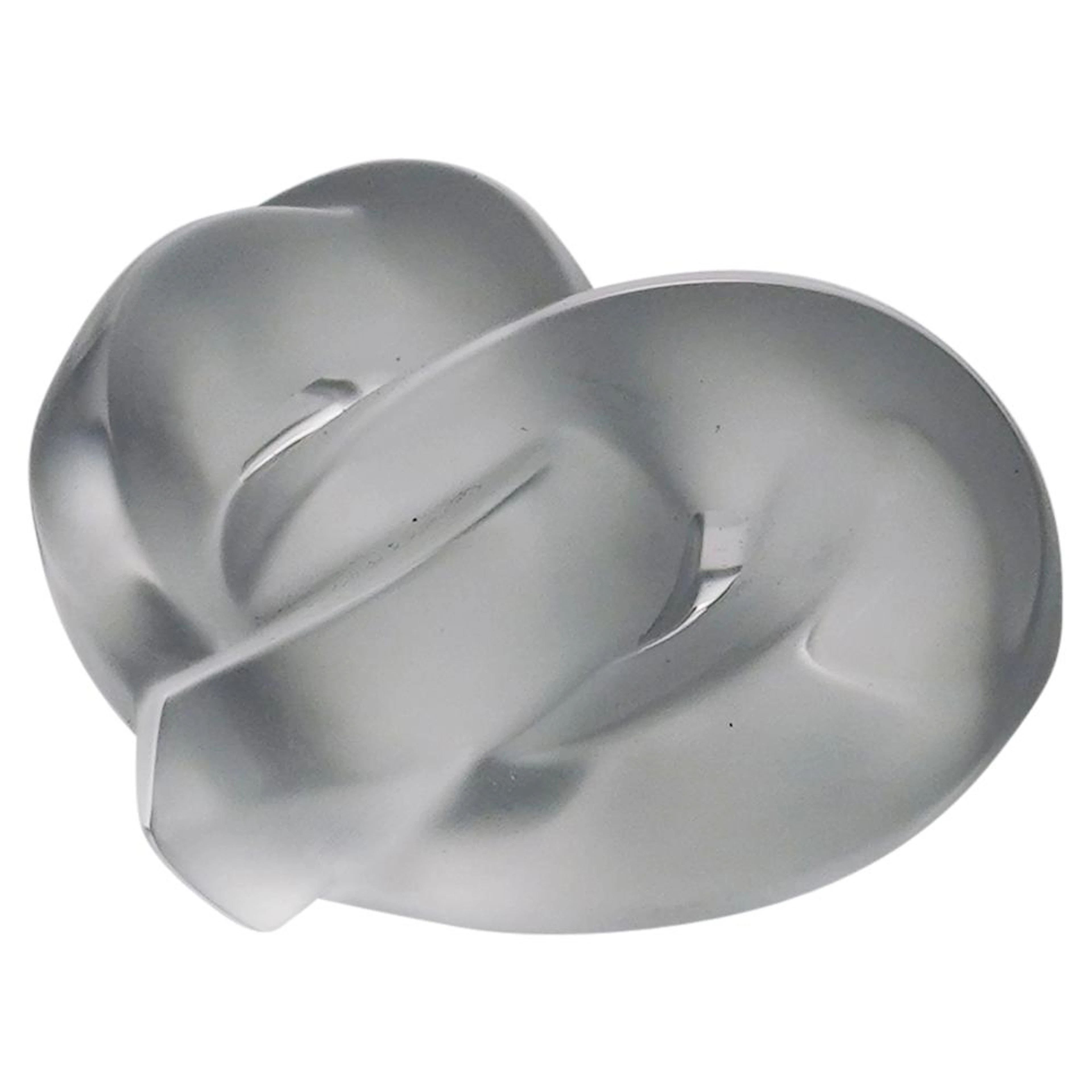 Lalique Crystal "Coeurs Entrelaces" Paperweight Sculpture