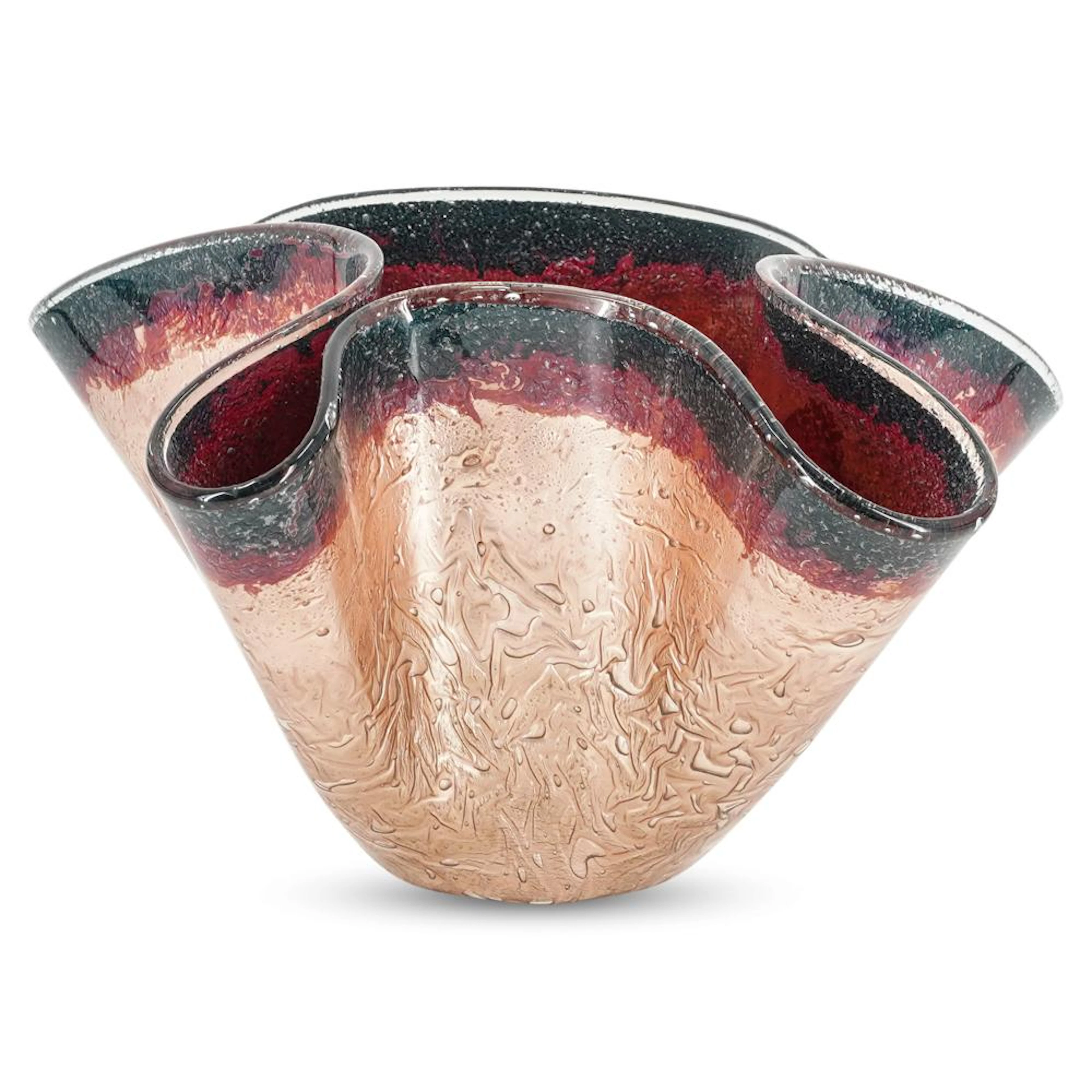 JBS Glassworks Handkerchief Fazzoletto Art Glass Bowl