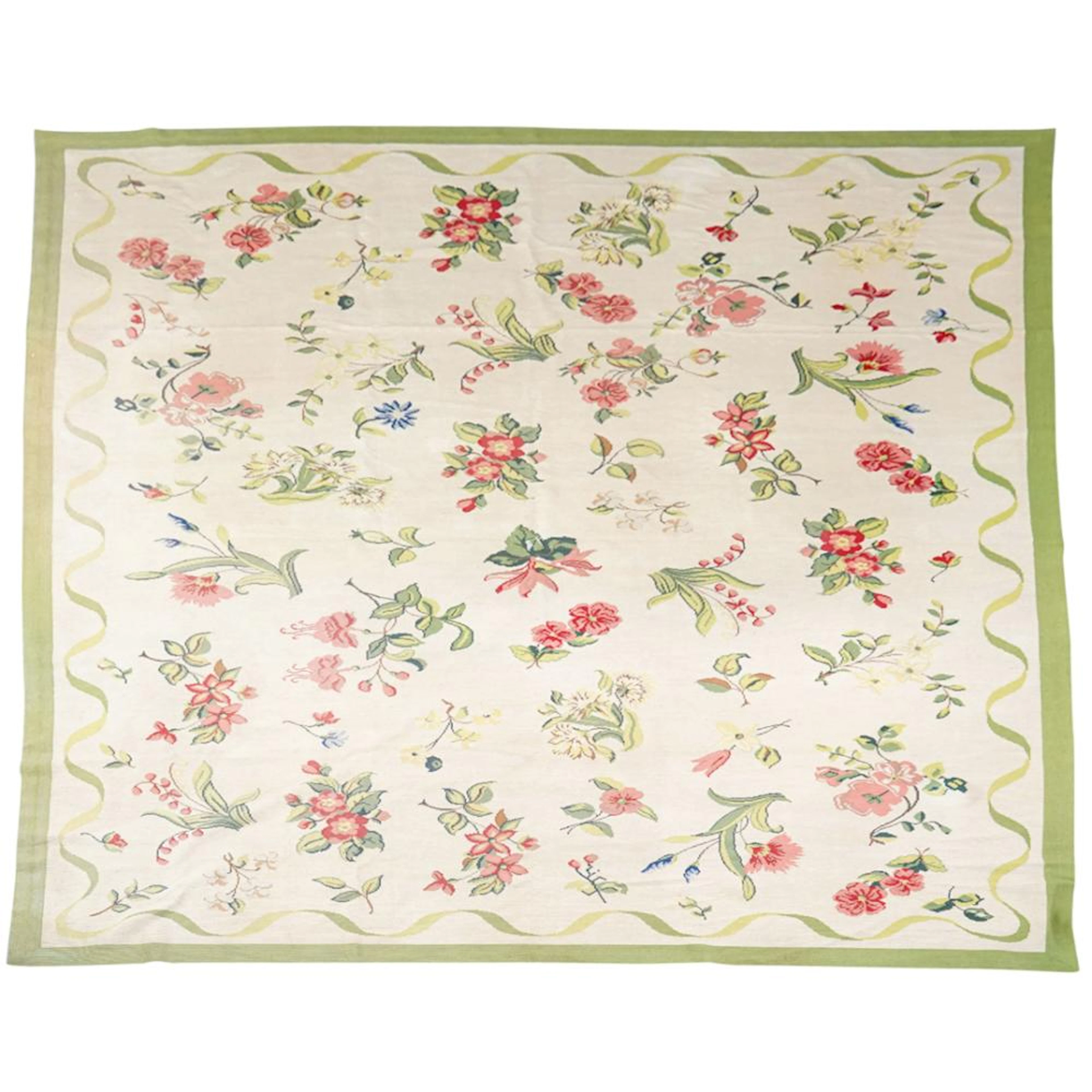 Portuguese Wool Needlepoint Large Rug