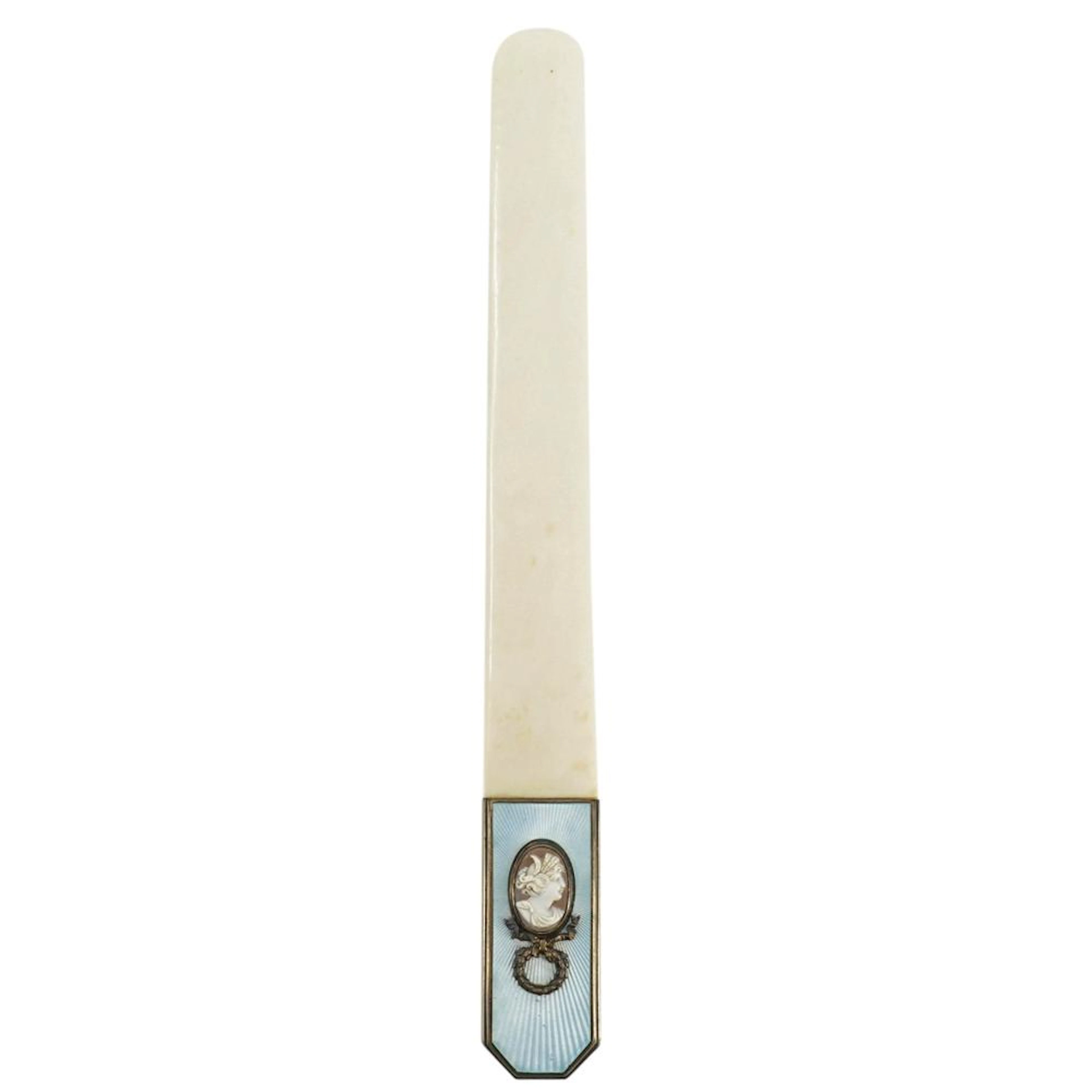 Antique Victorian Sterling Guilloche Enamel Page Turner