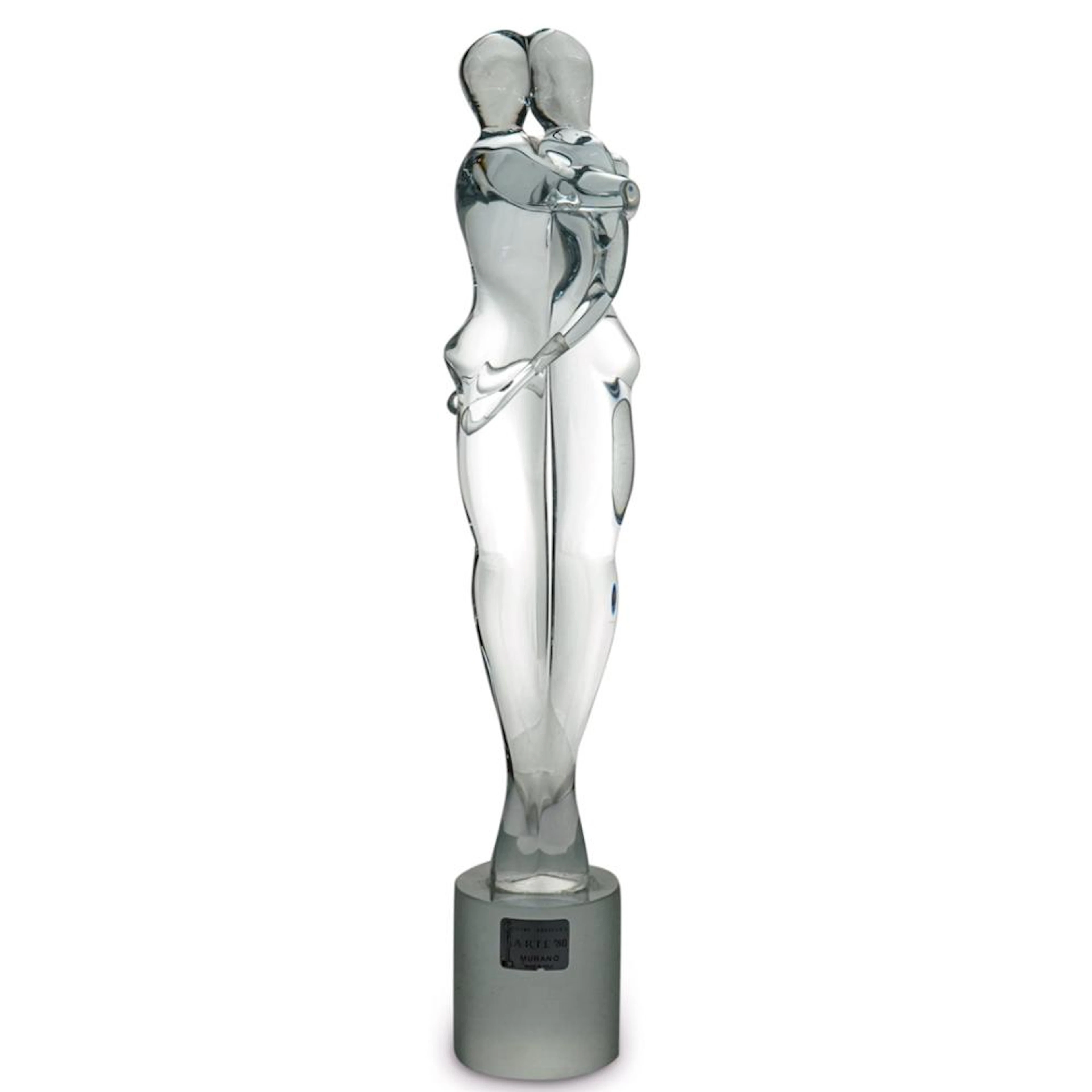 R. Anatra Italian Murano "The Lovers" Art Glass Sculpture