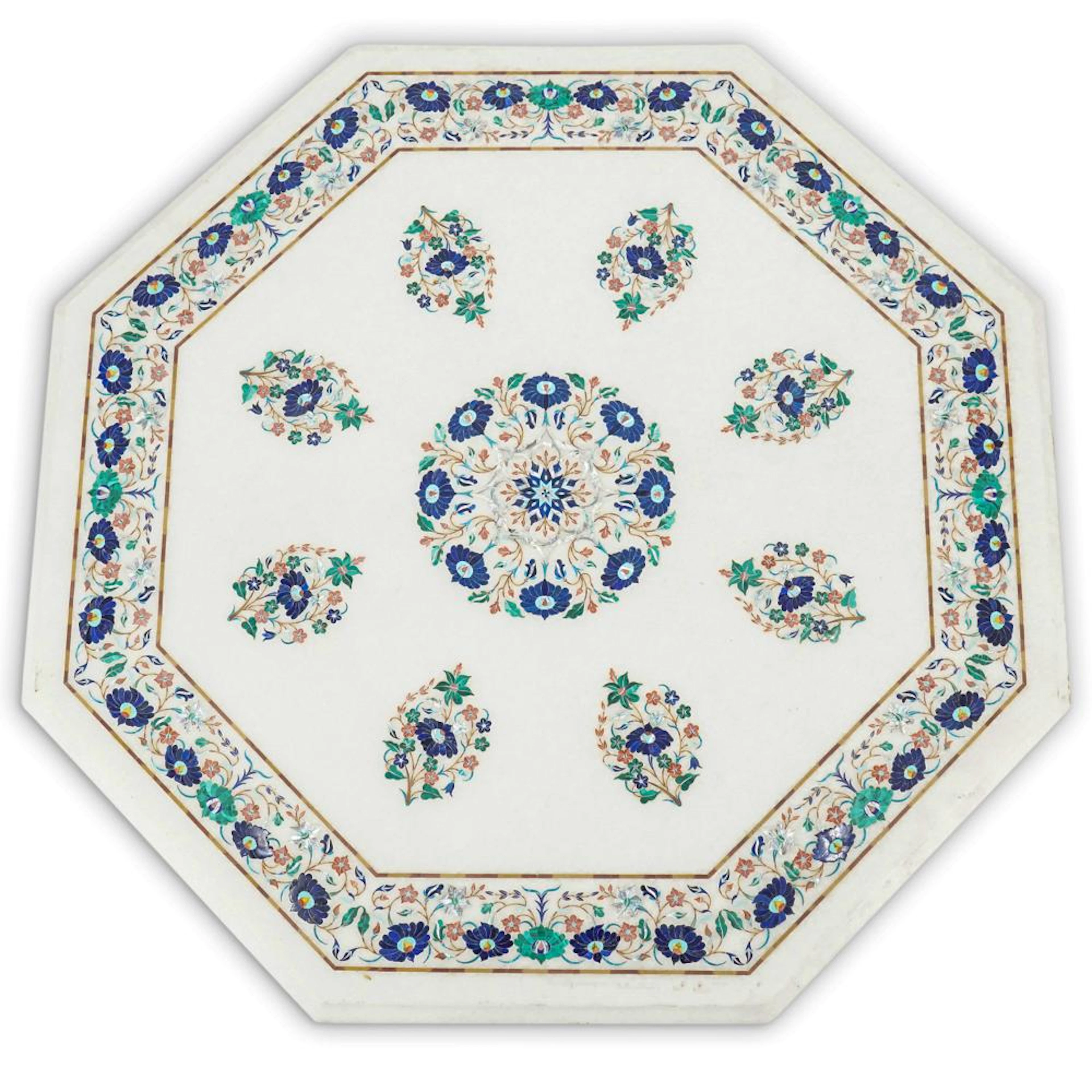 Marble Floral Pietra Dura Table Top