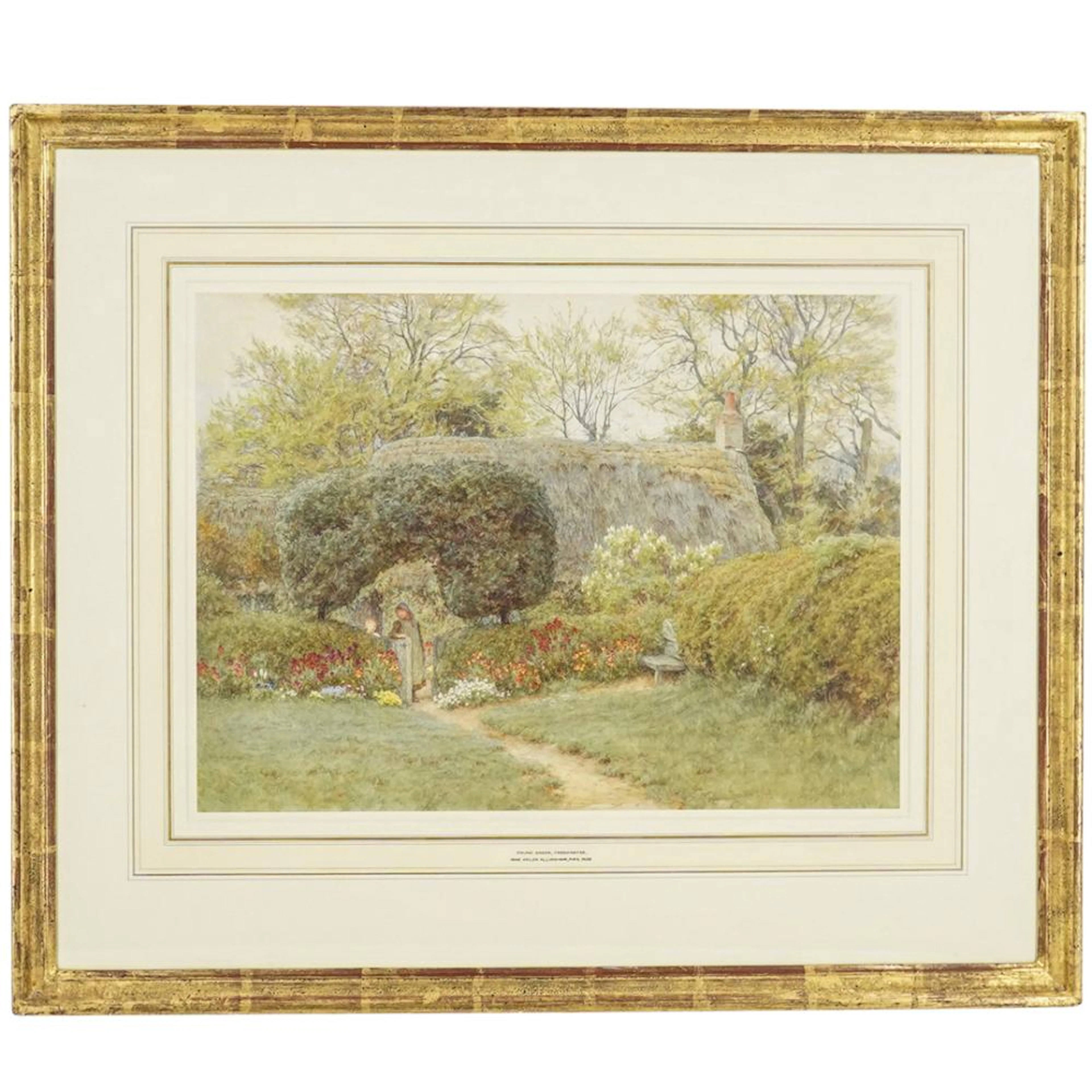 Helen Allingham (1848-1926) "Pound Green, Freshwater" Watercolor
