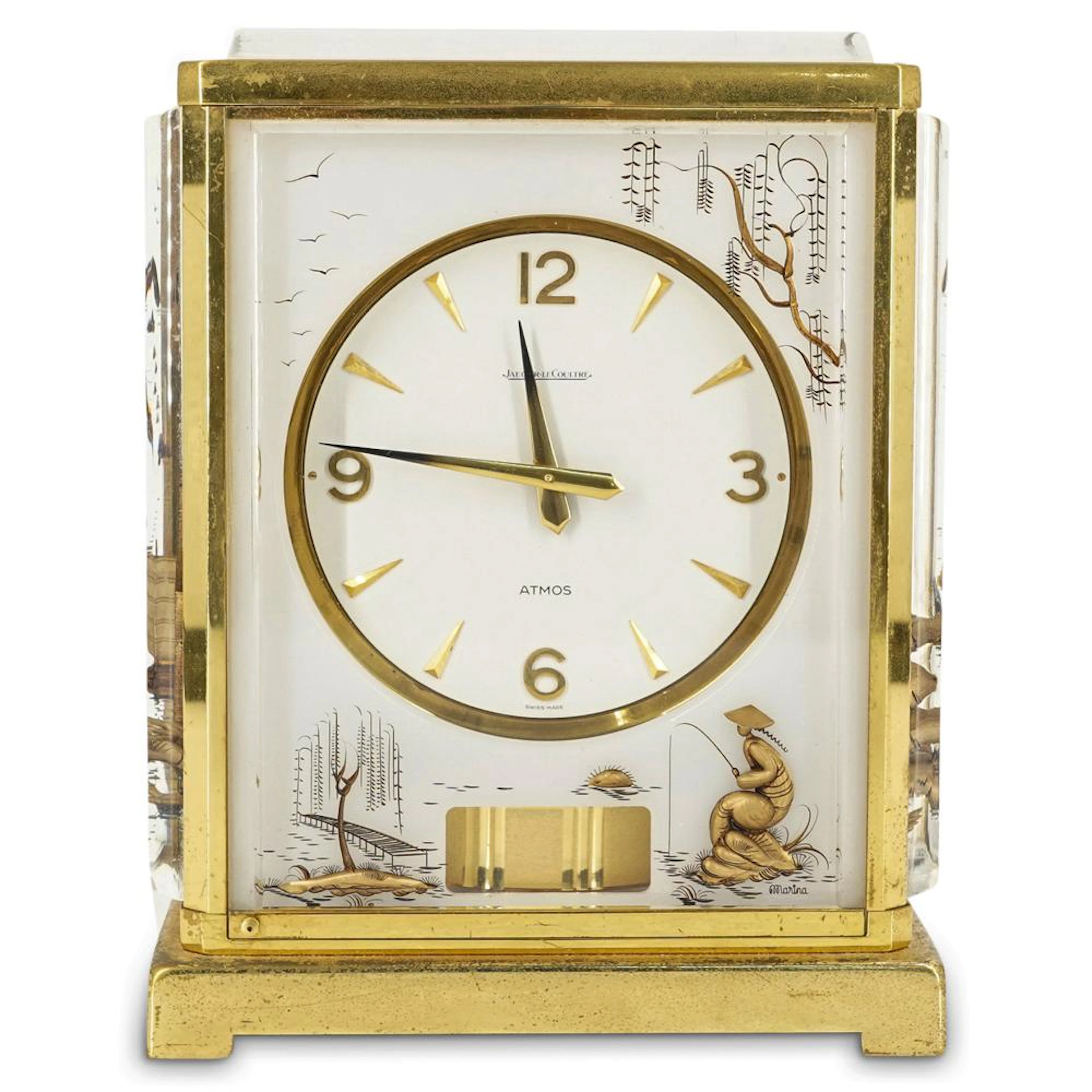 Jaeger LeCoultre Chinoiserie White Atmos Clock