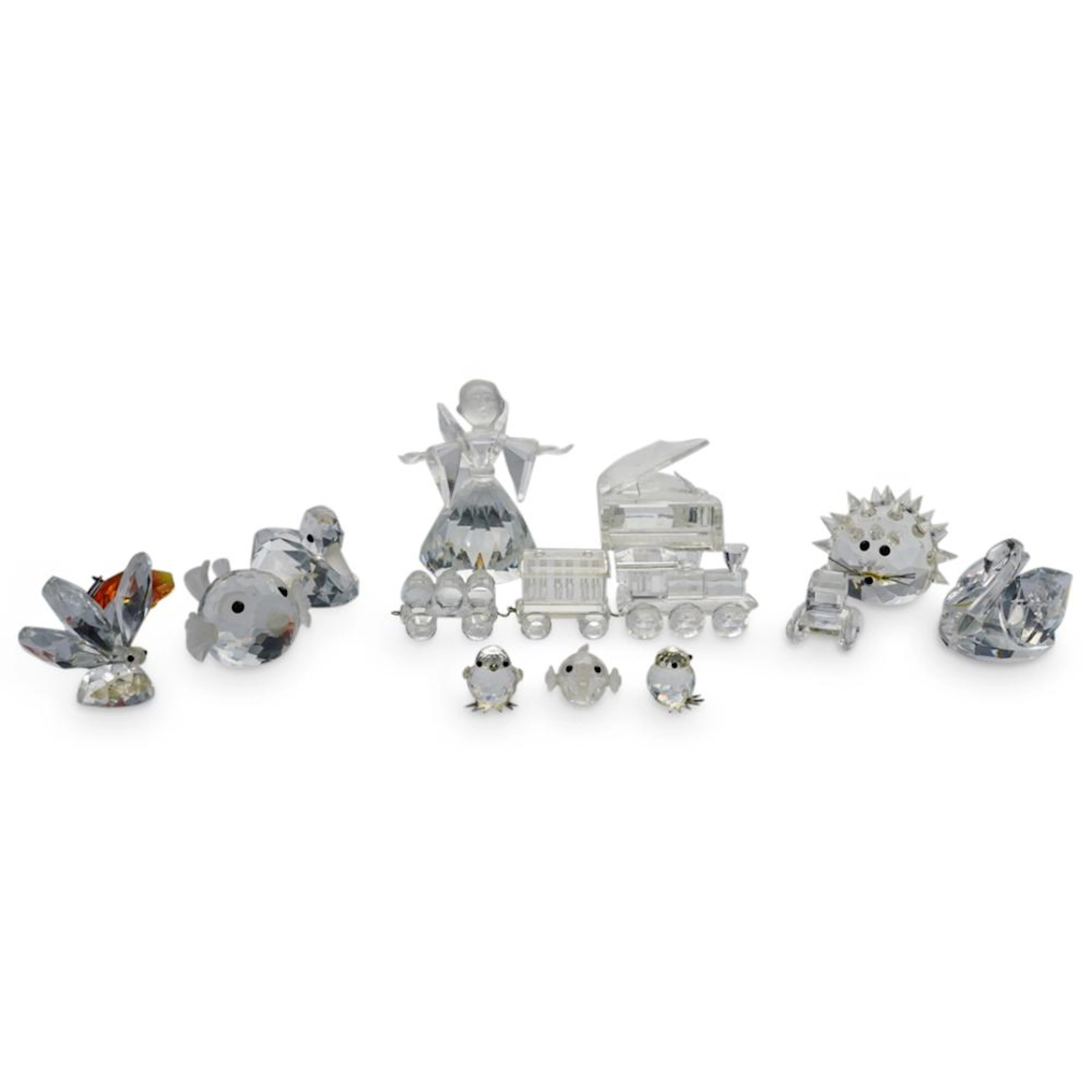(12 Pc) Miscellaneous Swarovski Cut Crystal Figurines