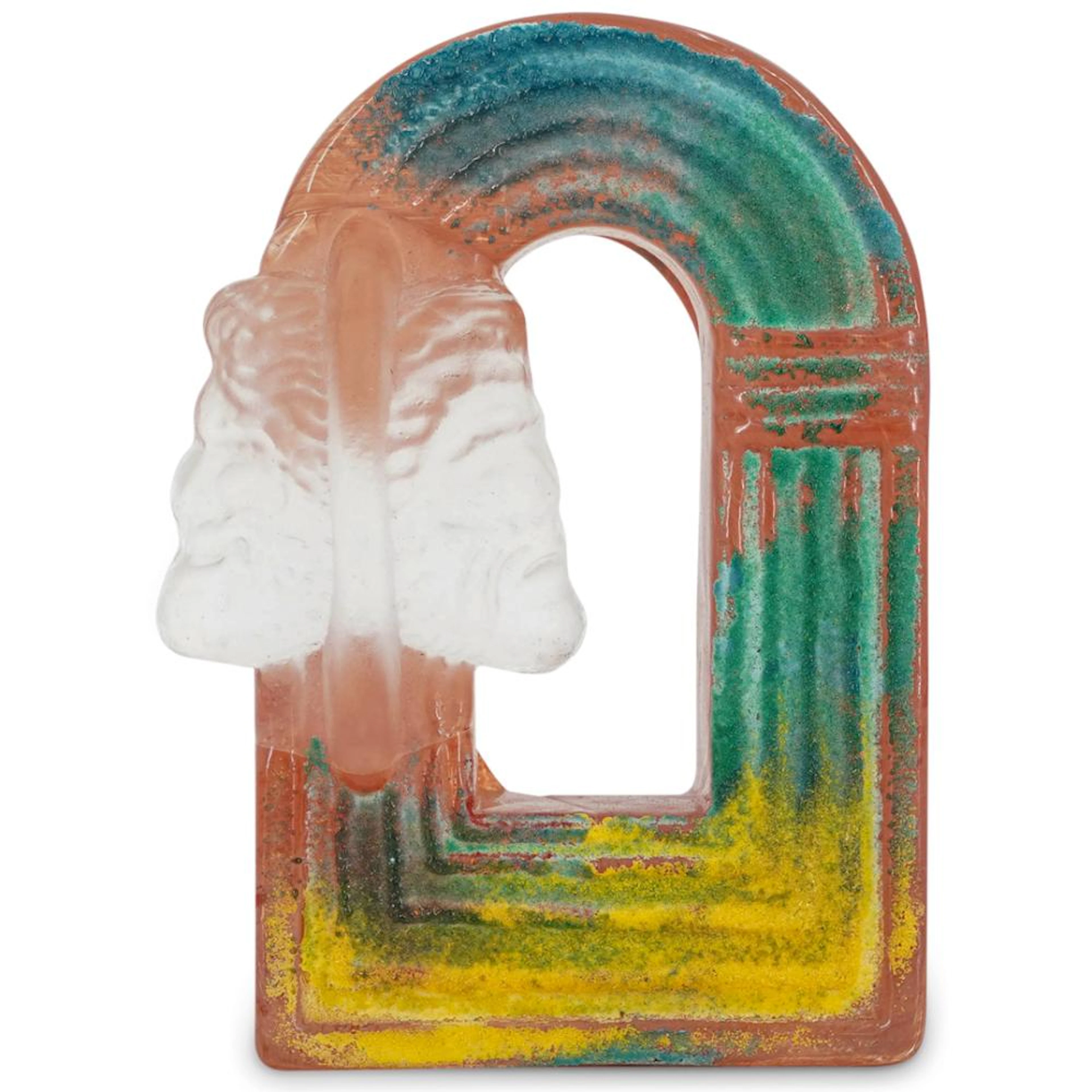 Kosta Boda Kjell Engman "Janus" Art Glass Frameworks Sculpture