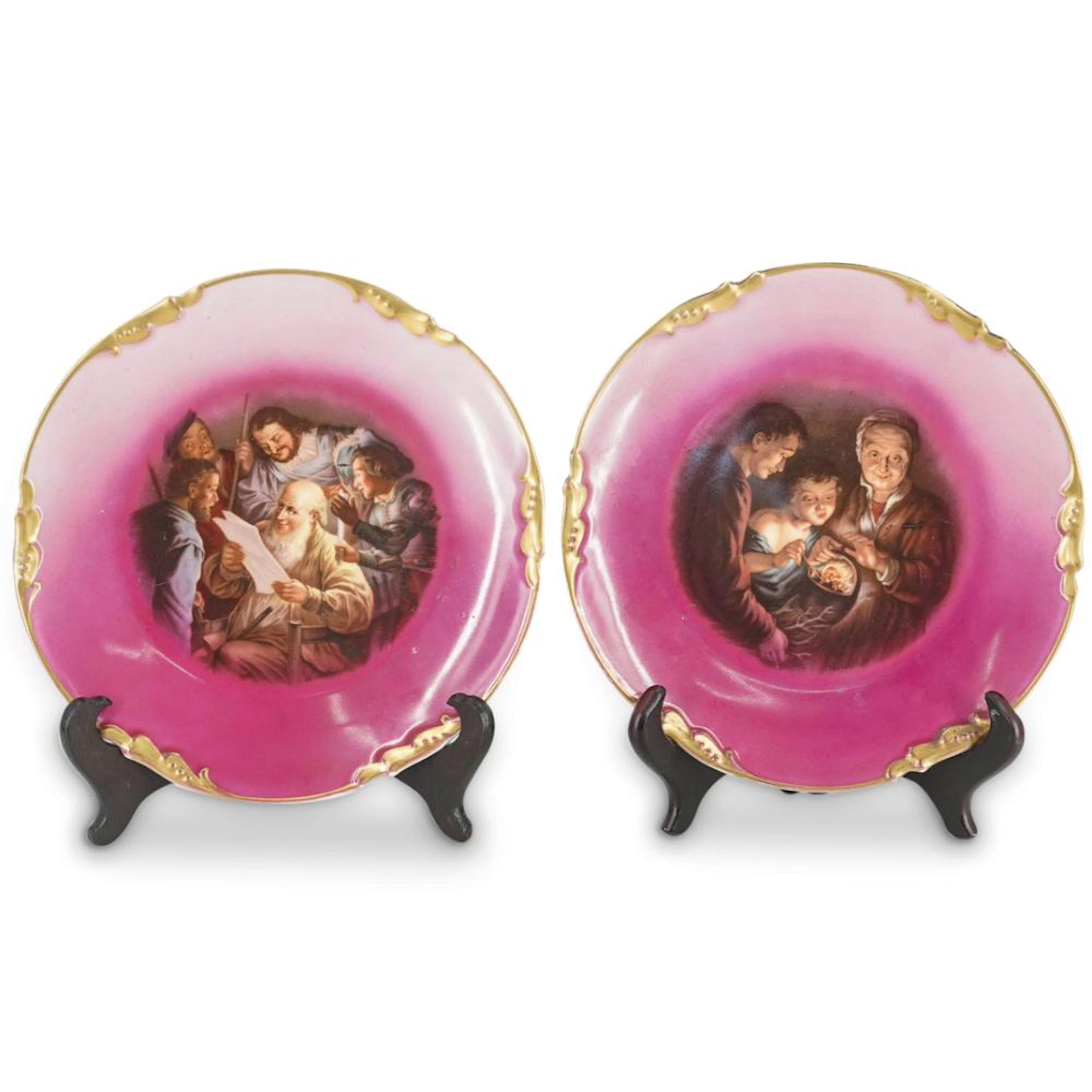 Pair Of Altwasser Silesia Decorative Plates