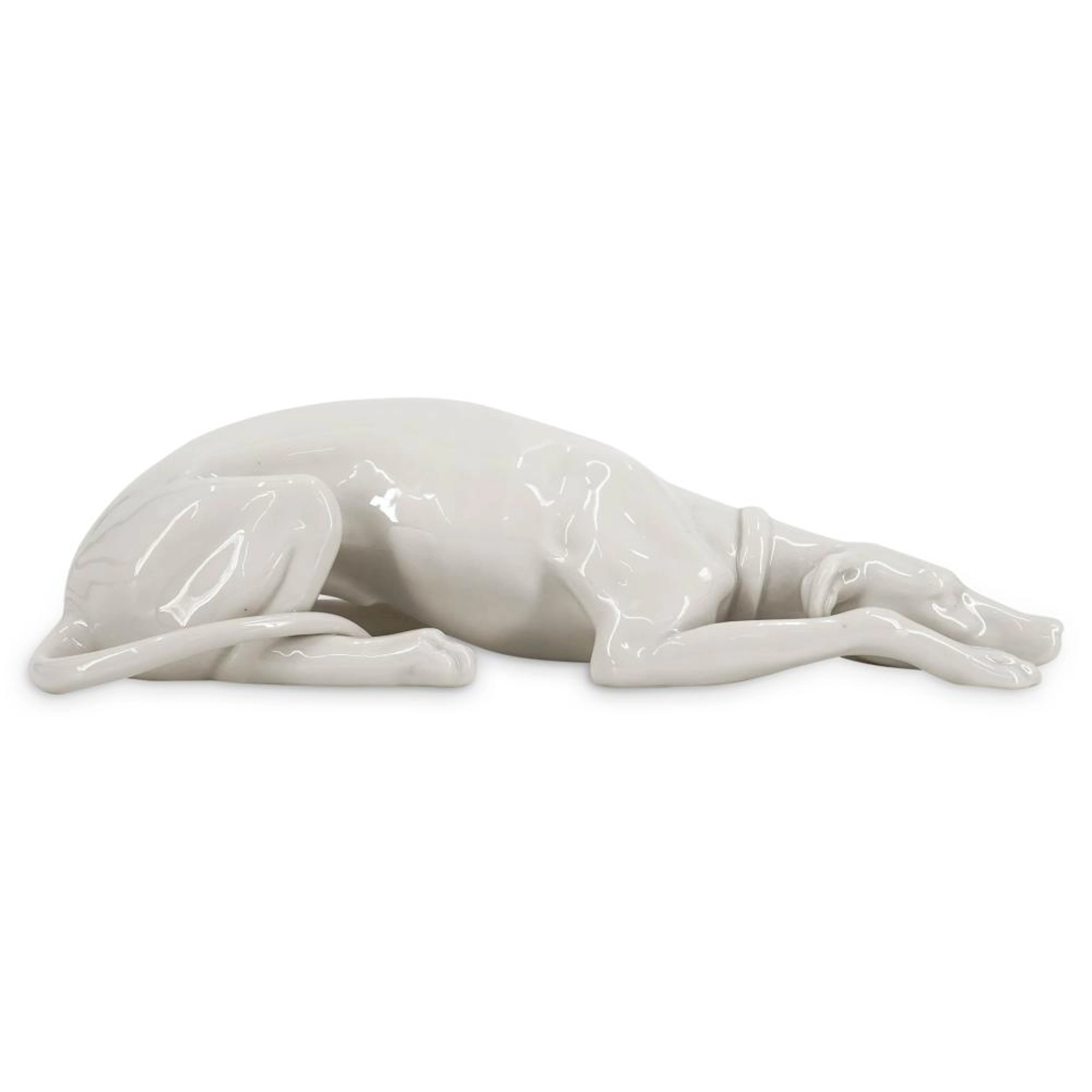 Vintage Nymphenburg Porcelain Greyhound Figurine